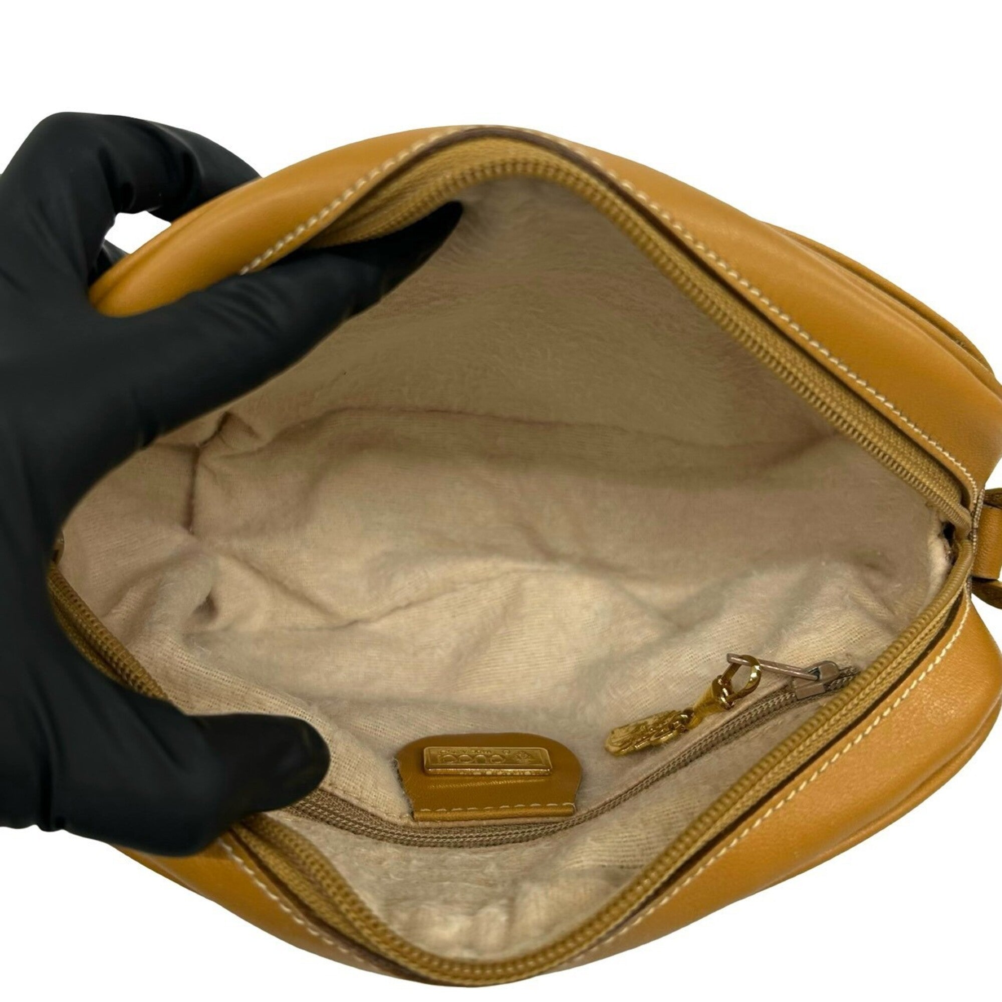 Gucci Brown Leather Pvc Pochette Shoulder Bag (Pre-Owned)