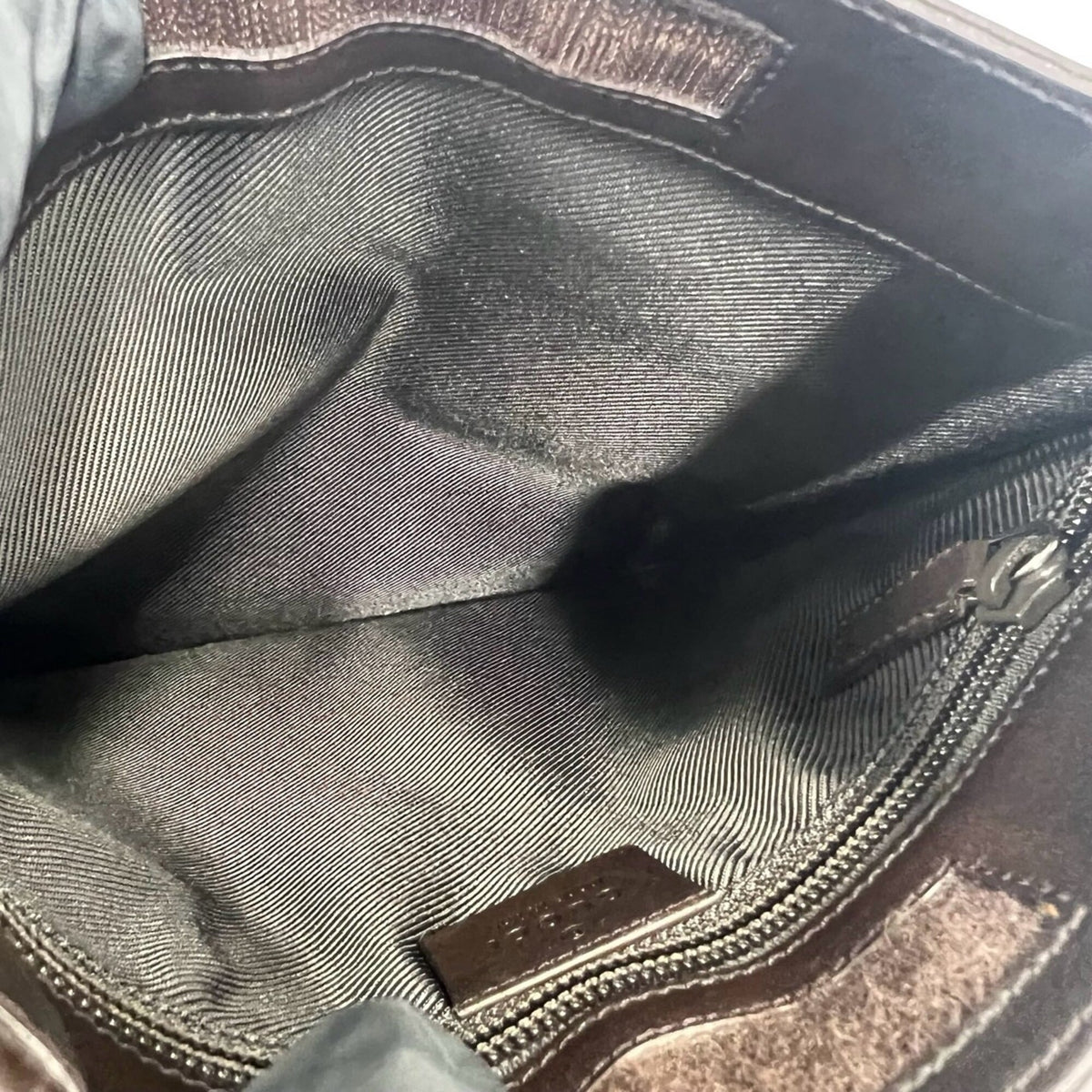 Gucci Brown Leather Elastane Crossbody Bag Shoulder Bag (Pre-Owned)