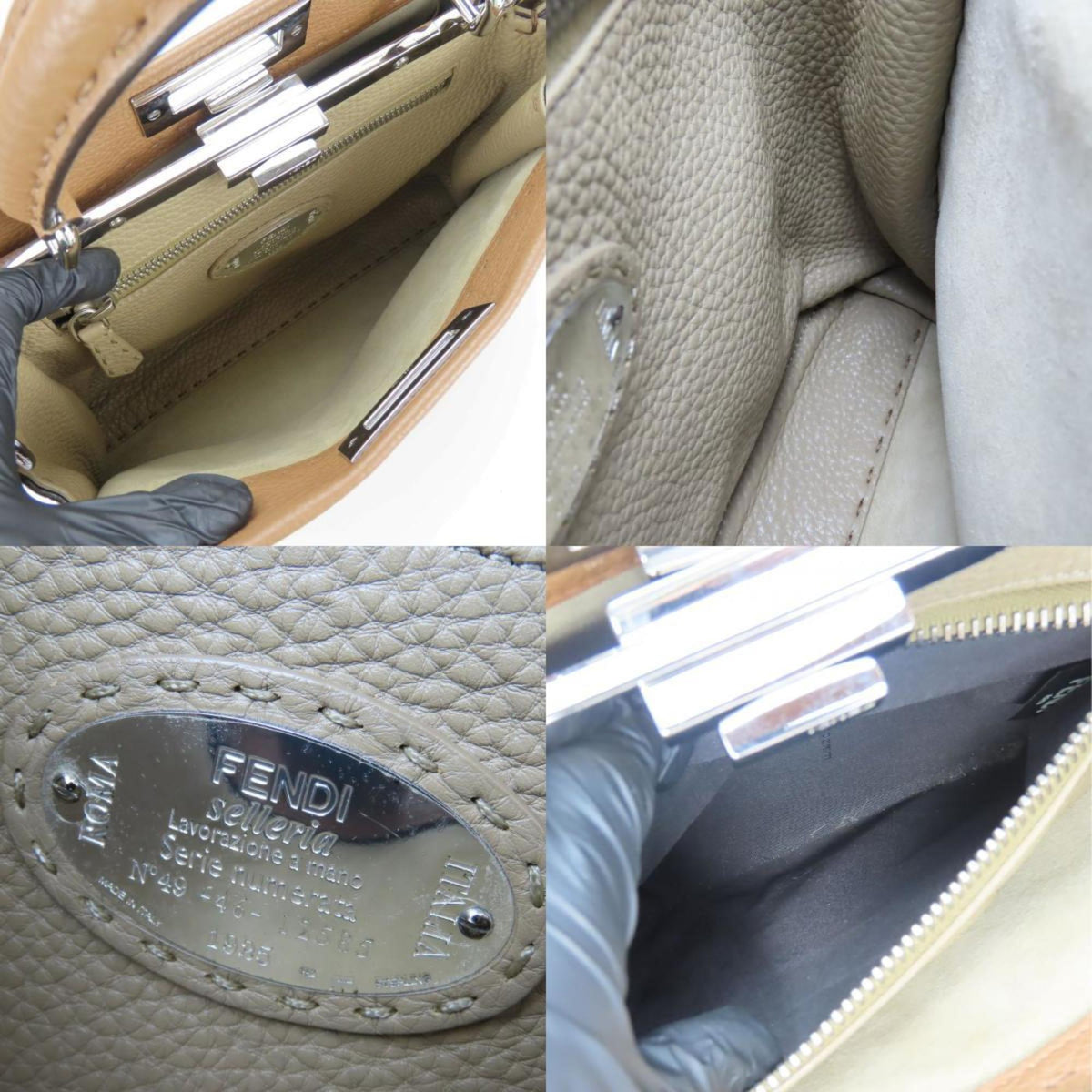 Fendi Brown Leather Handbag Shoulder Bag (Pre-Owned)