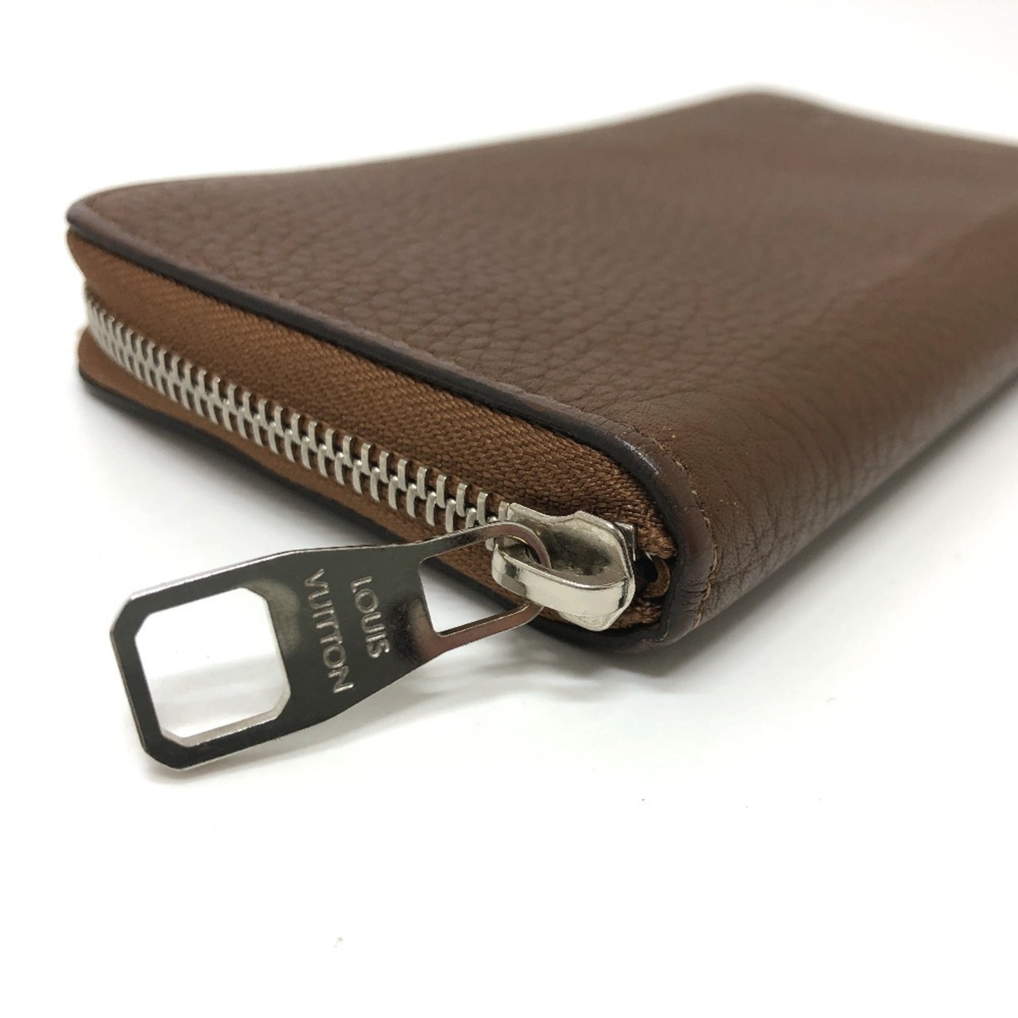 Louis Vuitton Brown Leather Long Wallet (Bi-Fold) (Pre-Owned)