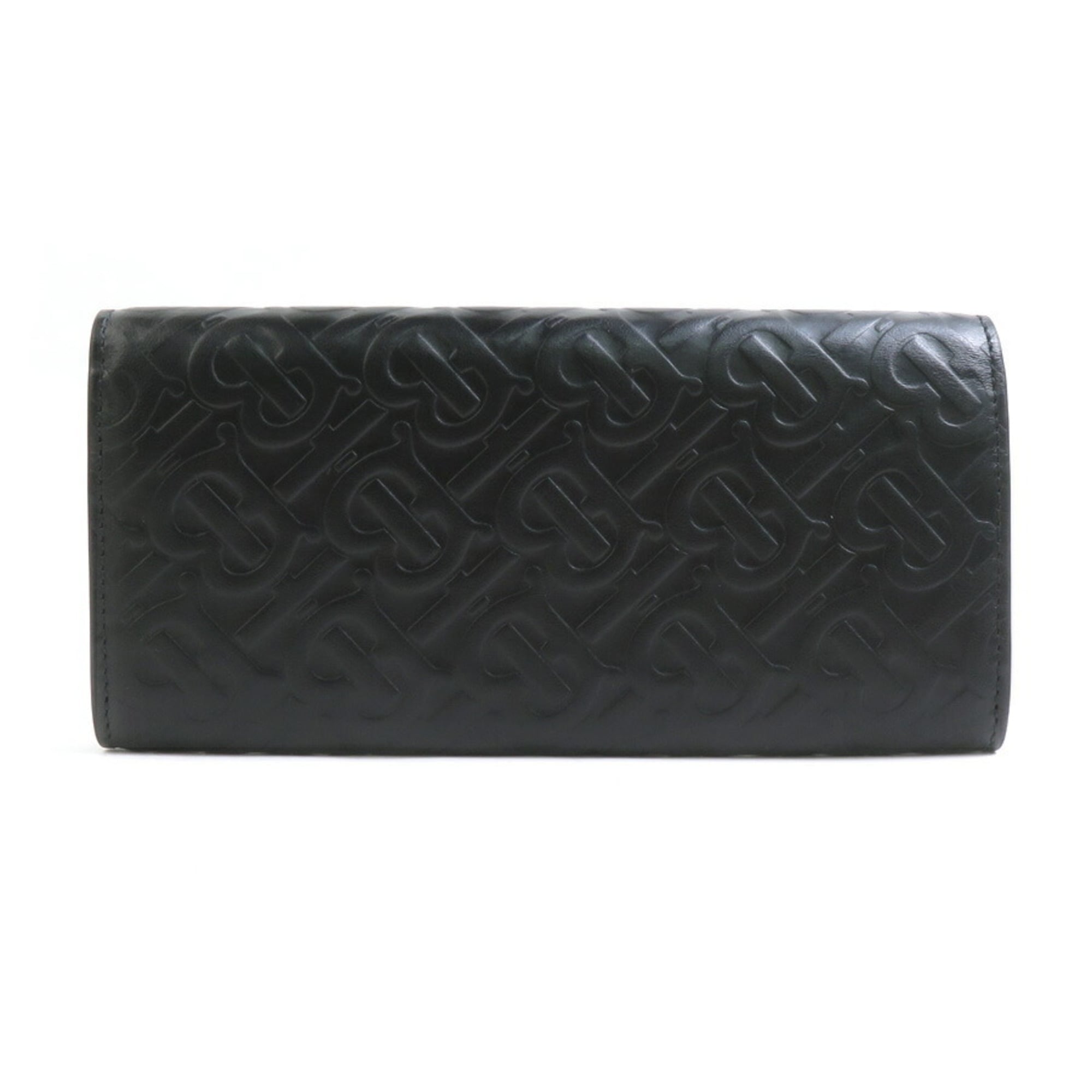 Burberry Black Leather Long Wallet (Bi-Fold) (Pre-Owned)