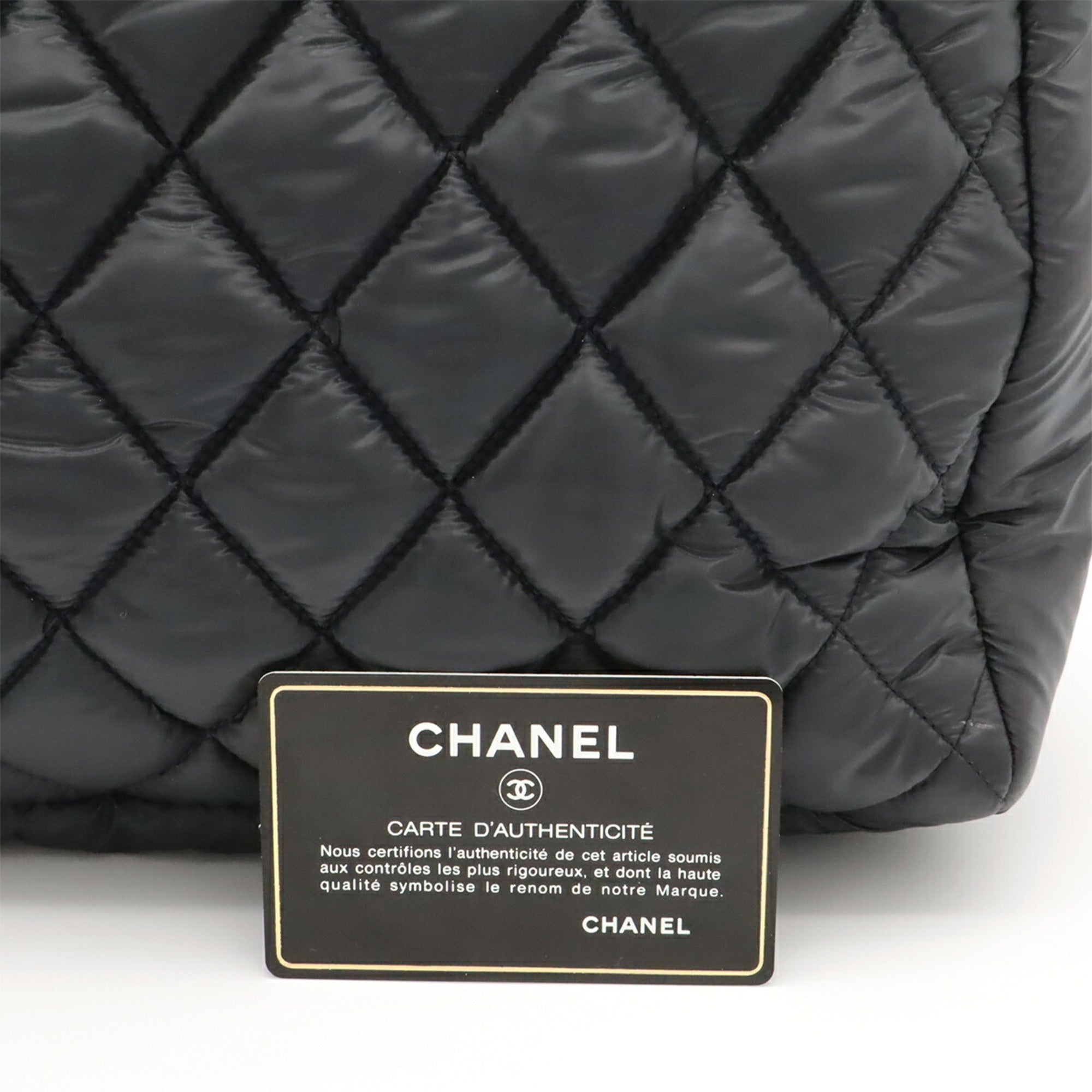 Chanel Black Quilting Handbag Tote Bag (Pre-Owned)