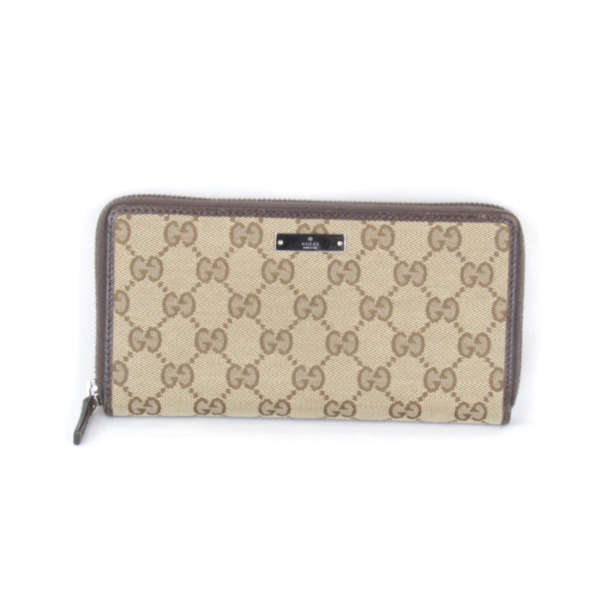 Gucci Brown Gg Canvas Long Wallet (Bi-Fold) (Pre-Owned)