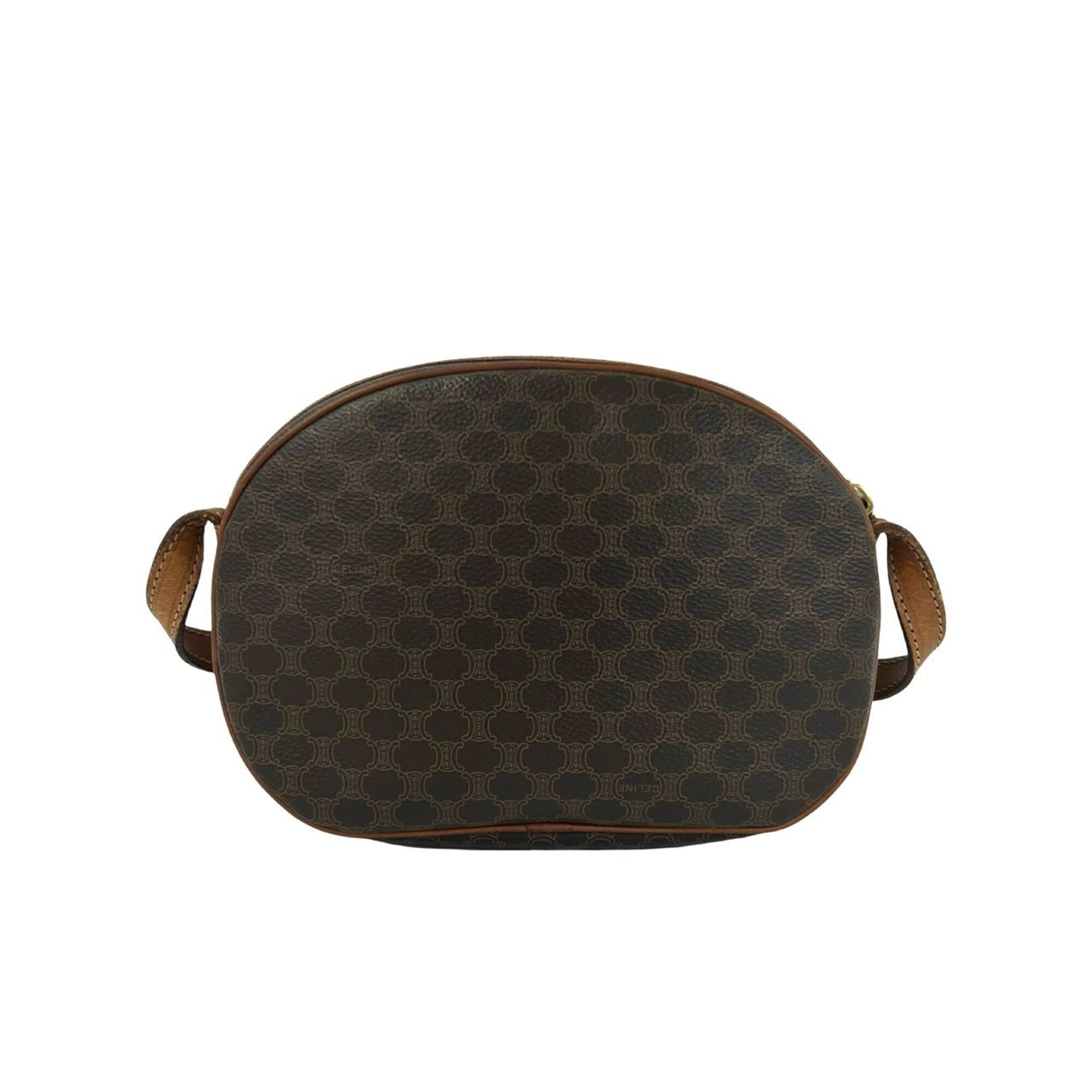Celine Brown Leather Pvc Pochette Shoulder Bag (Pre-Owned)