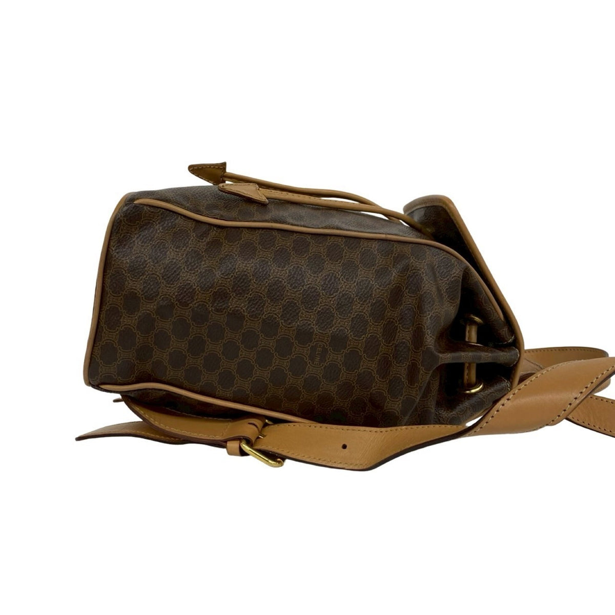 Celine Brown Leather Pvc Backpack (Pre-Owned)