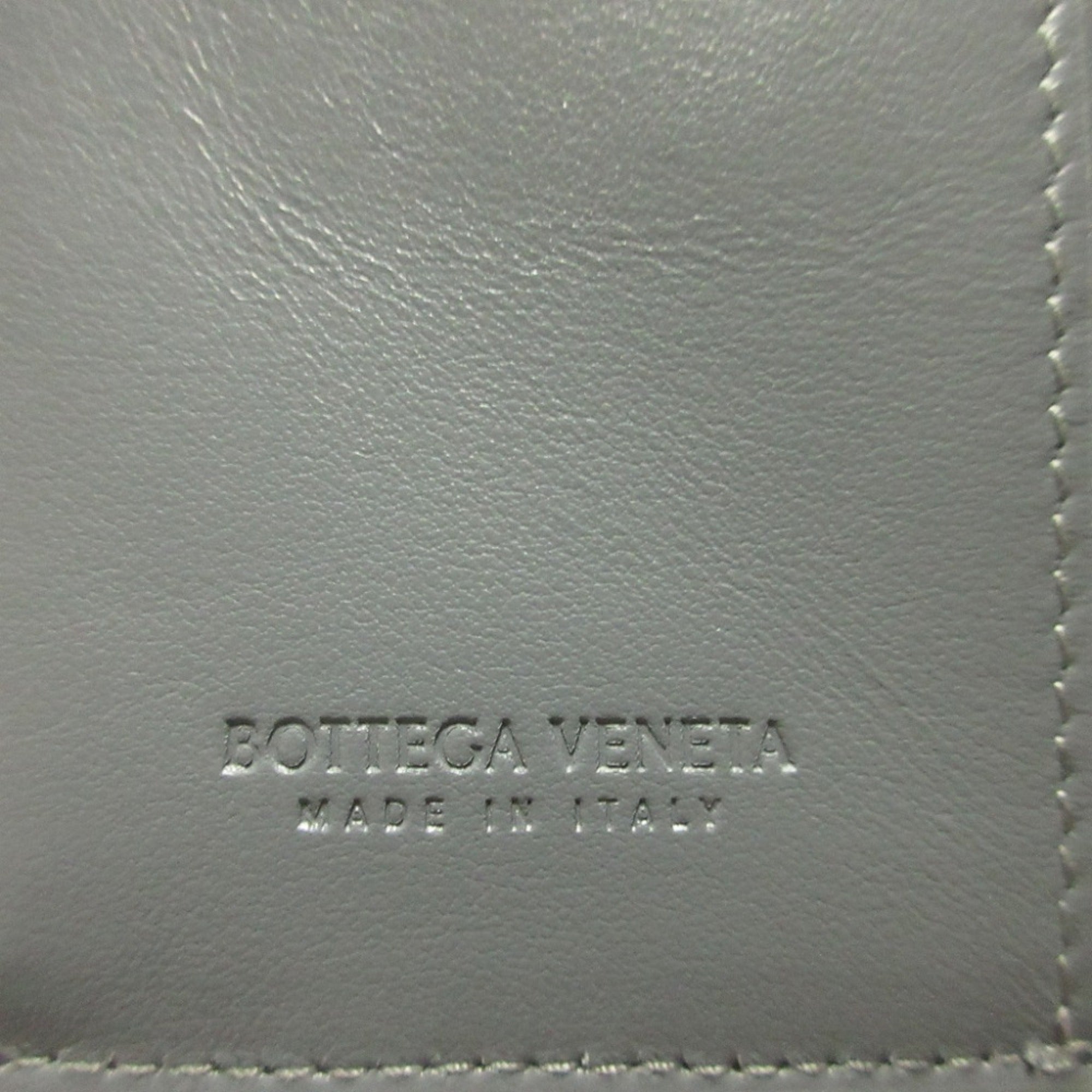 Bottega Veneta Gray Leather Wallet (Tri-Fold) (Pre-Owned)