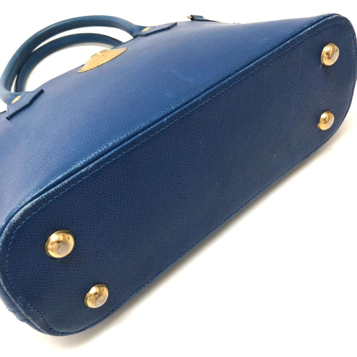 Mcm Blue Leather Handbag Shoulder Bag (Pre-Owned)