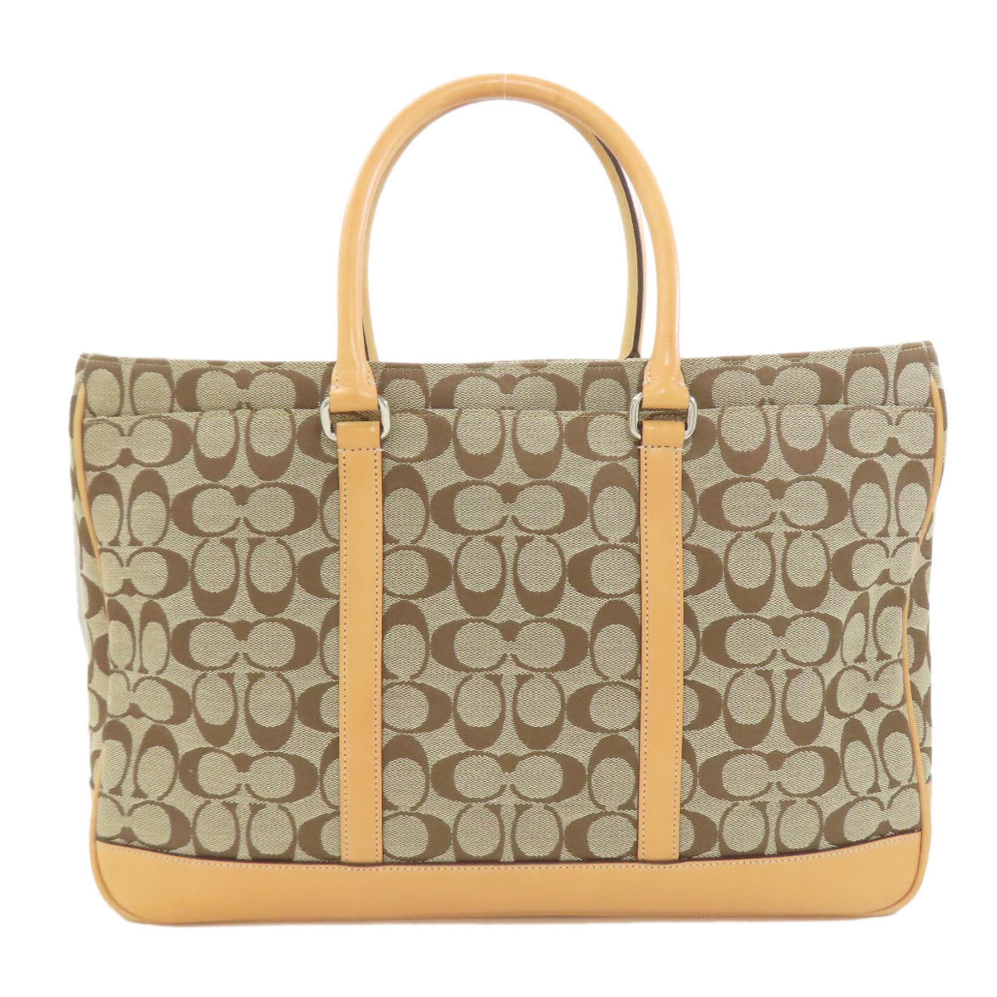 Coach Brown Canvas Tote Bag (Pre-Owned)