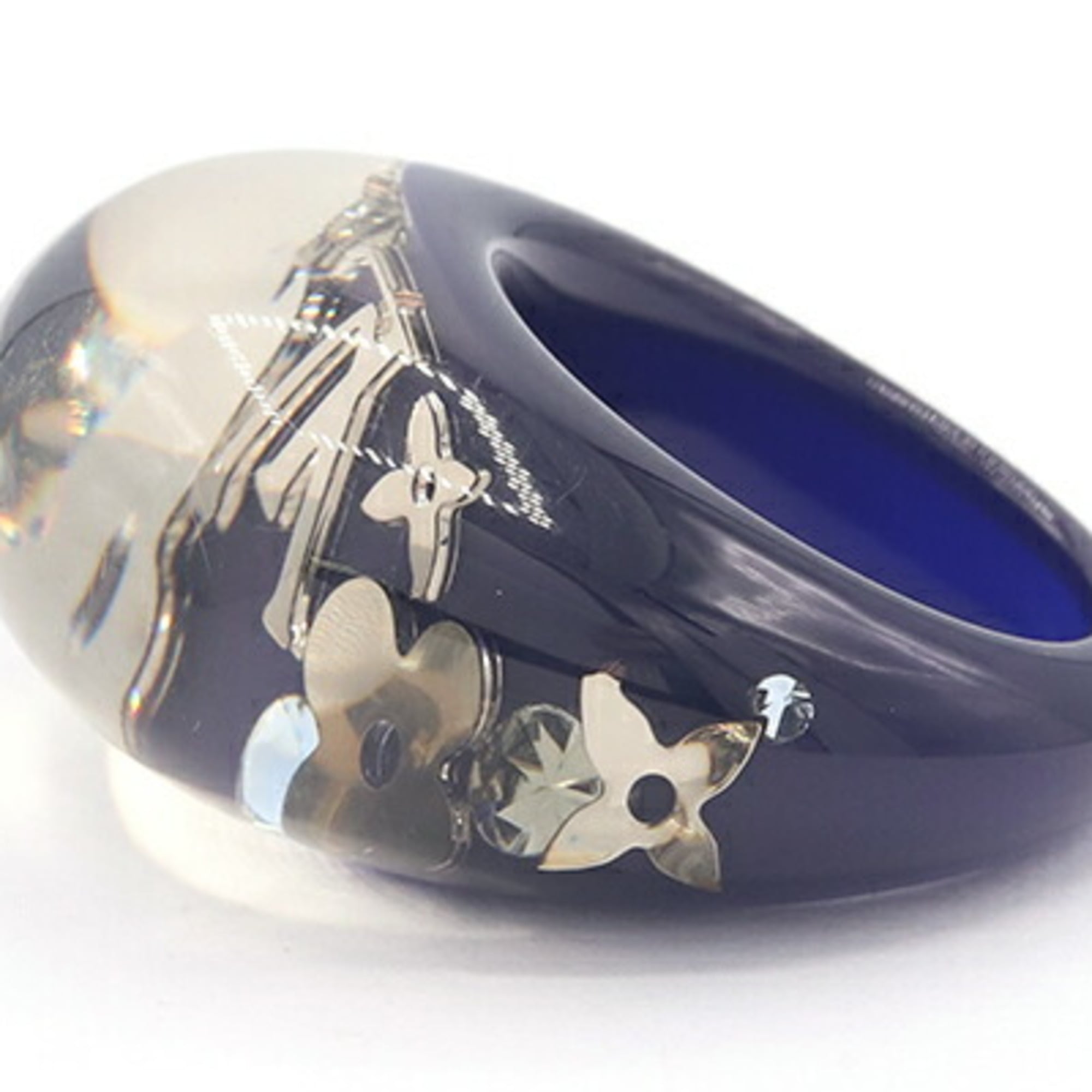 Louis Vuitton Navy Resin Band Ring (Pre-Owned)