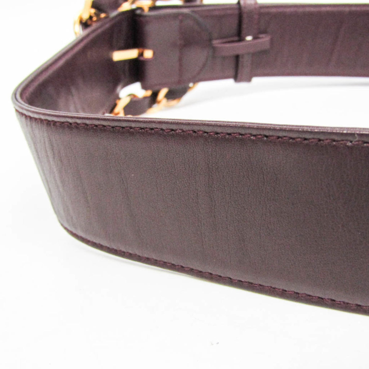 Chanel Burgundy Standard Belt (Pre-Owned)
