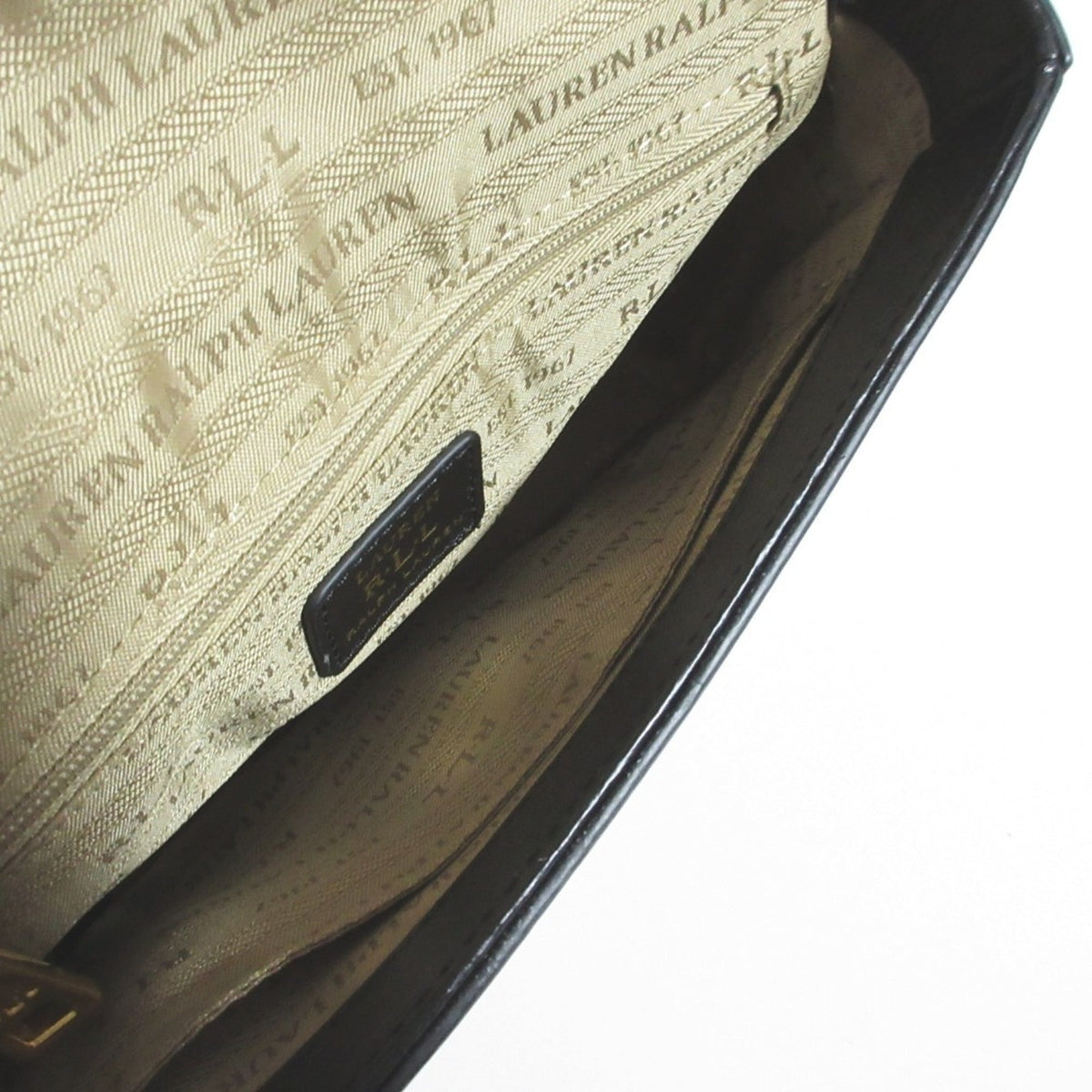 Ralph Lauren Black Leather Pochette Shoulder Bag (Pre-Owned)