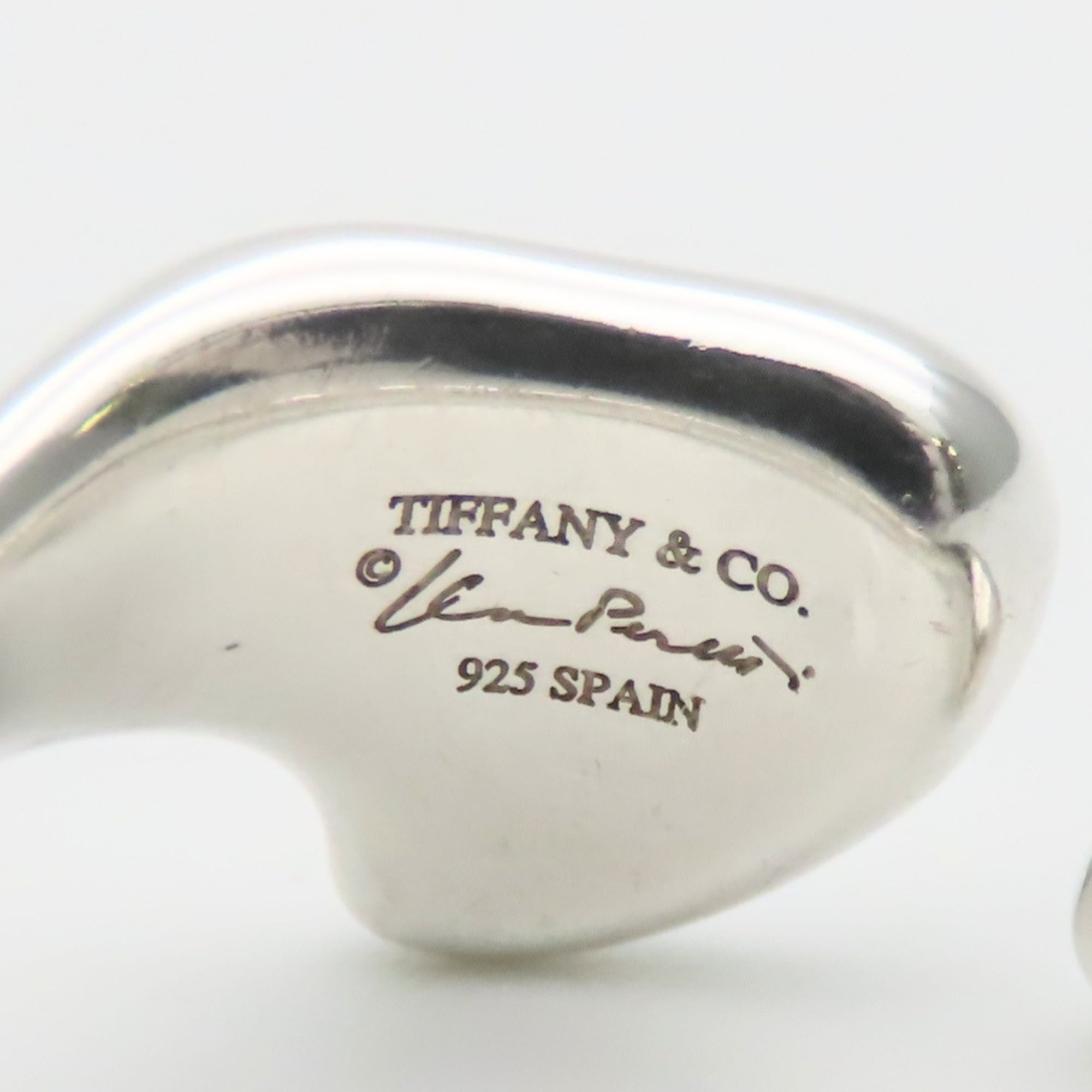 Tiffany Heart Silver Silver 925 Band Ring (Pre-Owned)