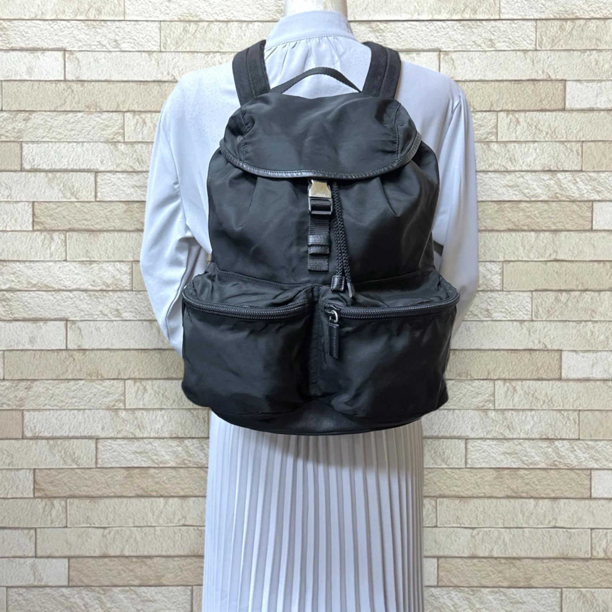 Prada Black Nero Nylon Backpack (Pre-Owned)