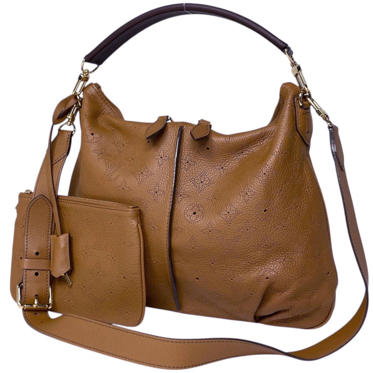 Louis Vuitton Caramel Monogram Mahina Leather Shoulder Bag (Pre-Owned)