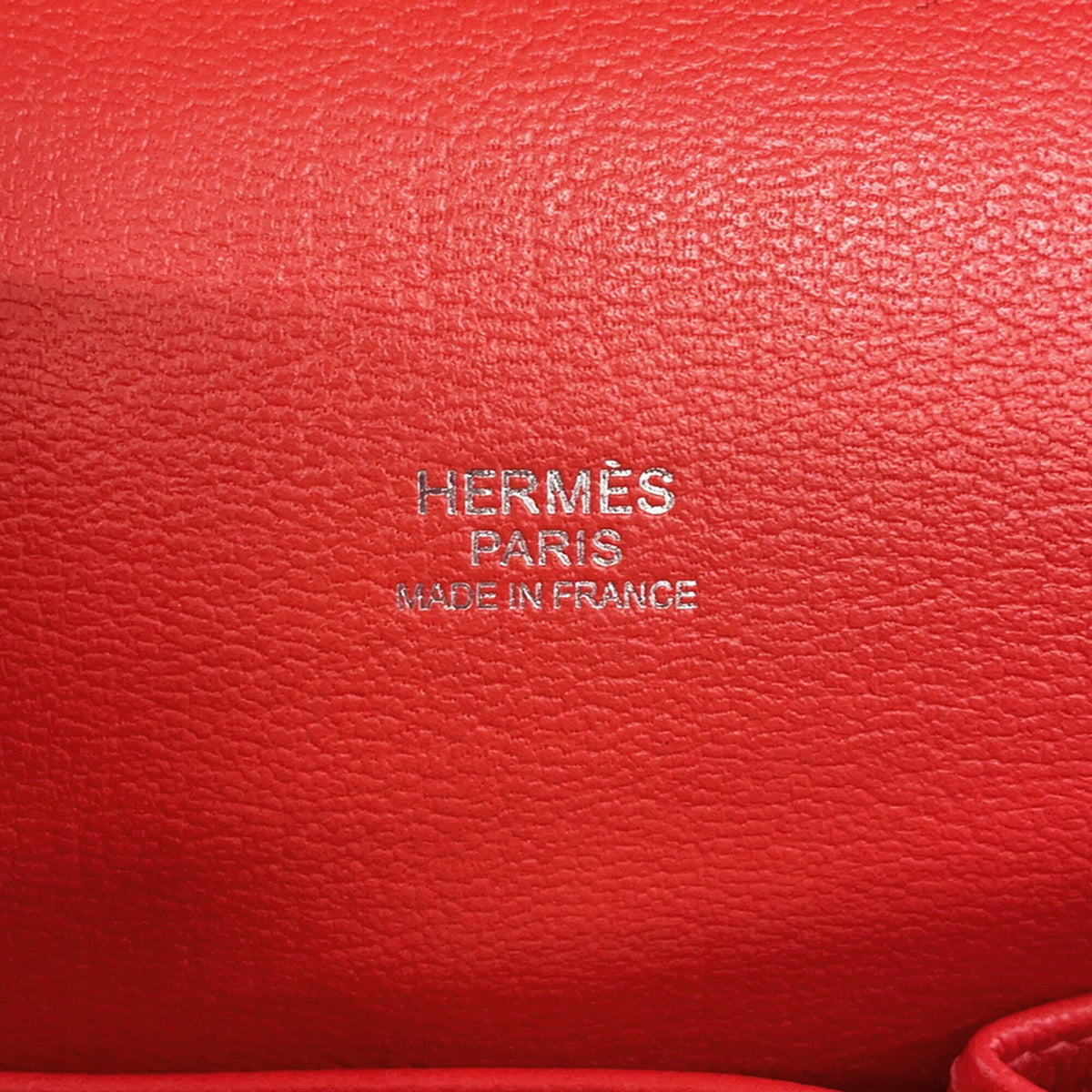Hermes Red Color Taurillon Clemence Leather Handbag (Pre-Owned)
