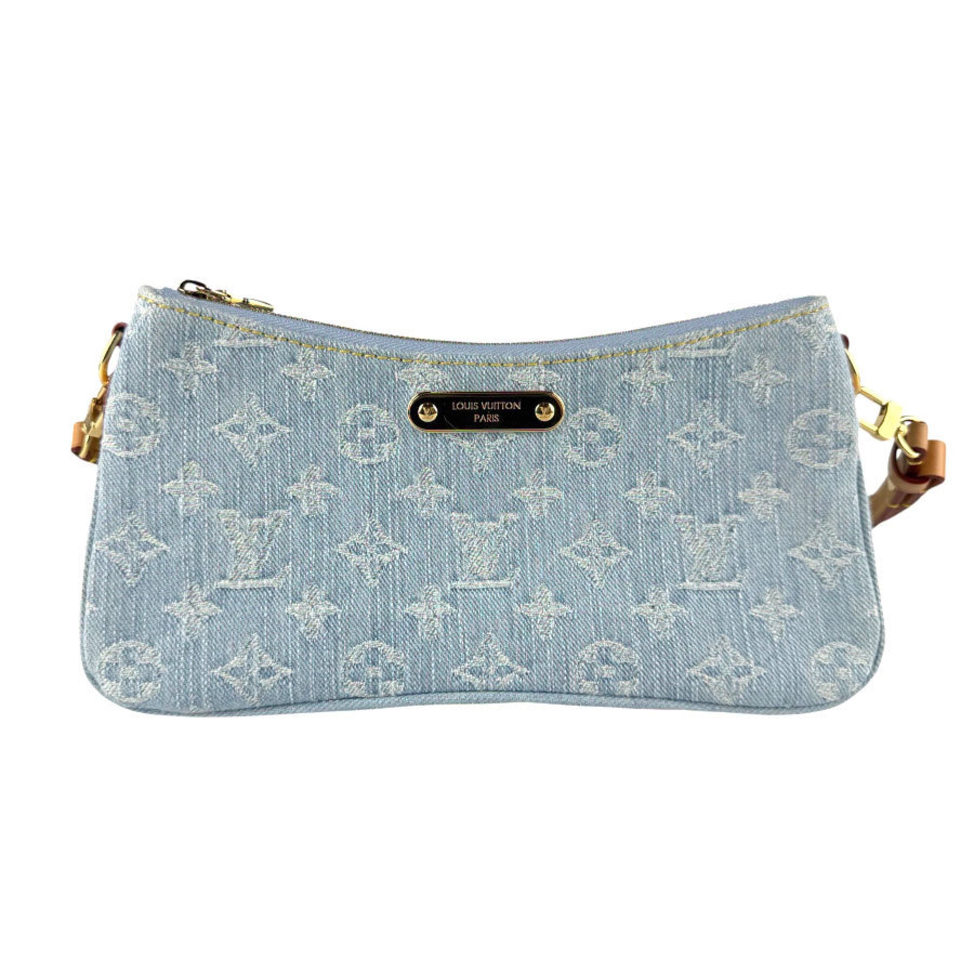 Louis Vuitton Blue Monogram Denim Pochette Shoulder Bag (Pre-Owned)