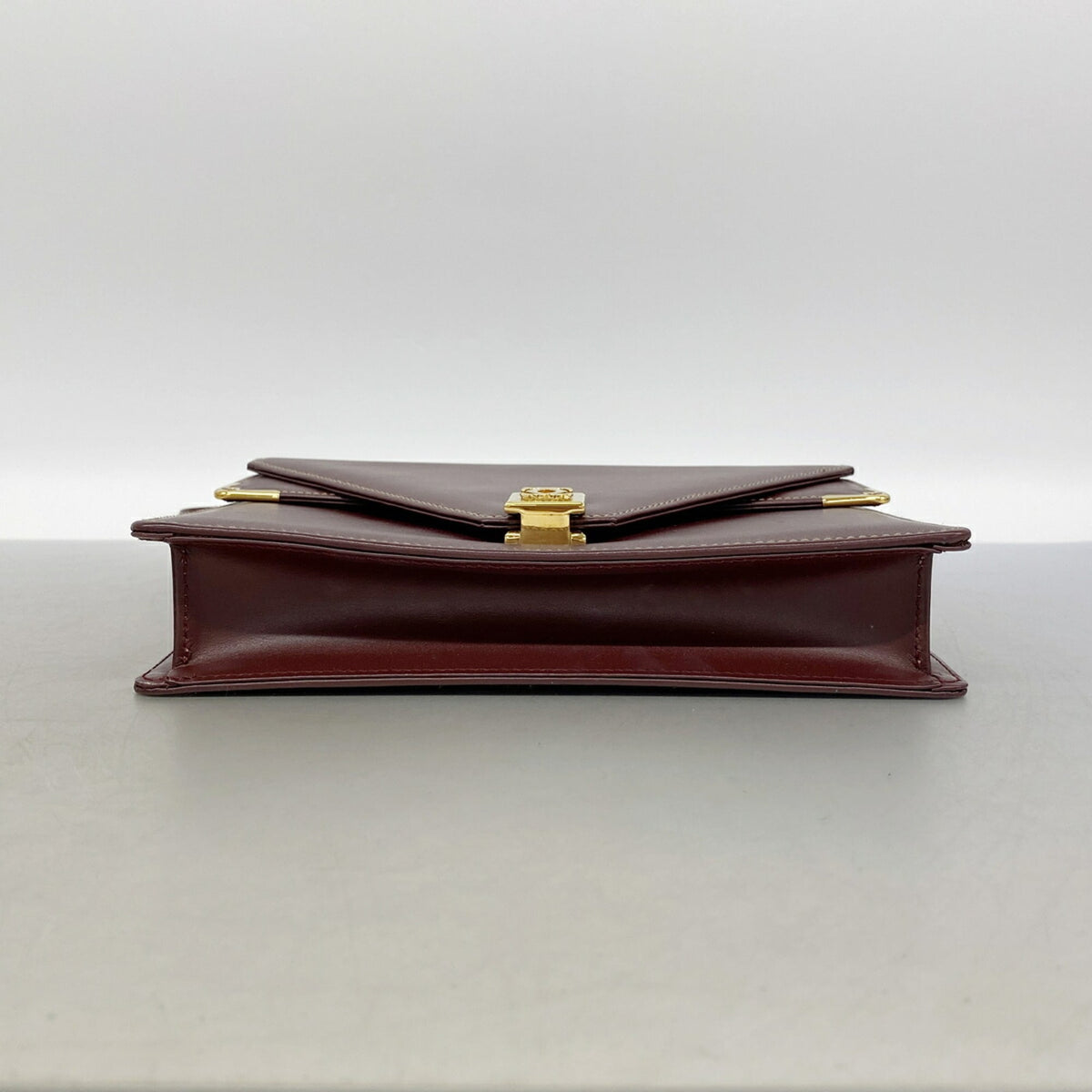 Cartier Bordeaux Leather Shoulder Bag (Pre-Owned)