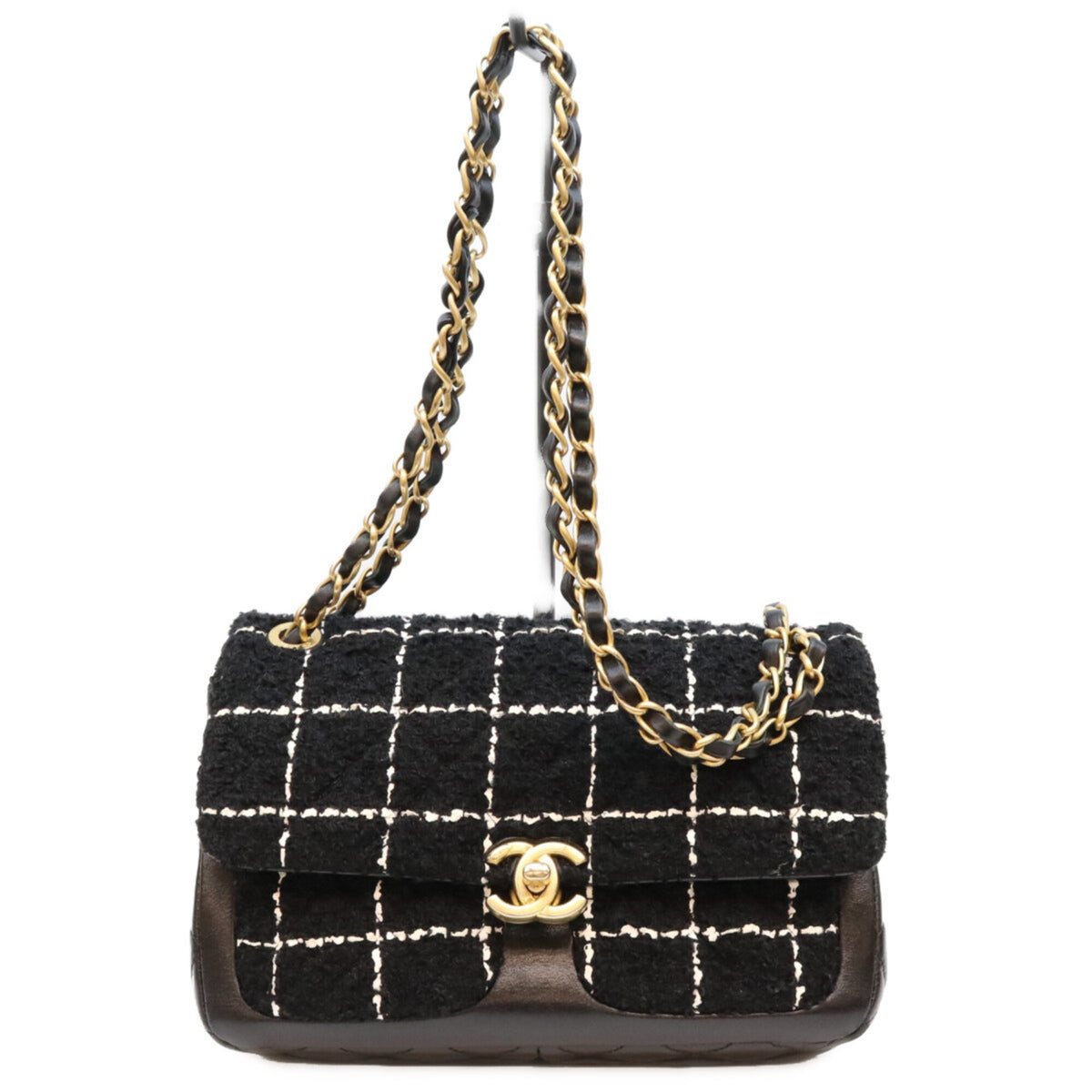 Chanel Black Tweed Shoulder Bag (Pre-Owned)