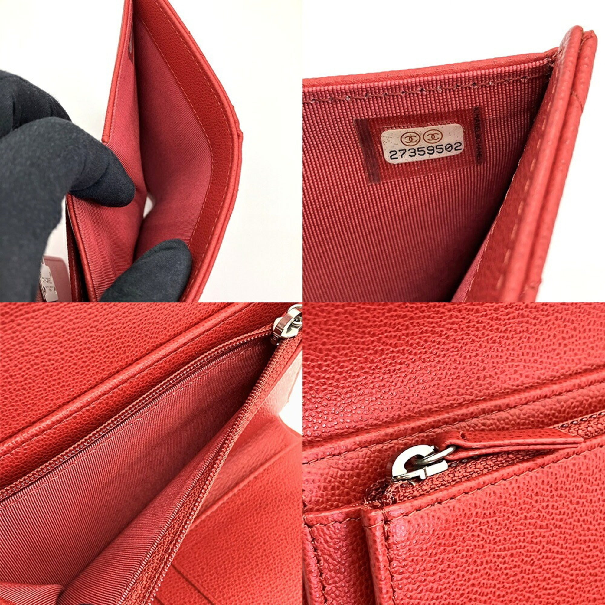 Chanel Matelasse Pink Grained Calfskin Wallet (Tri-Fold) (Pre-Owned)
