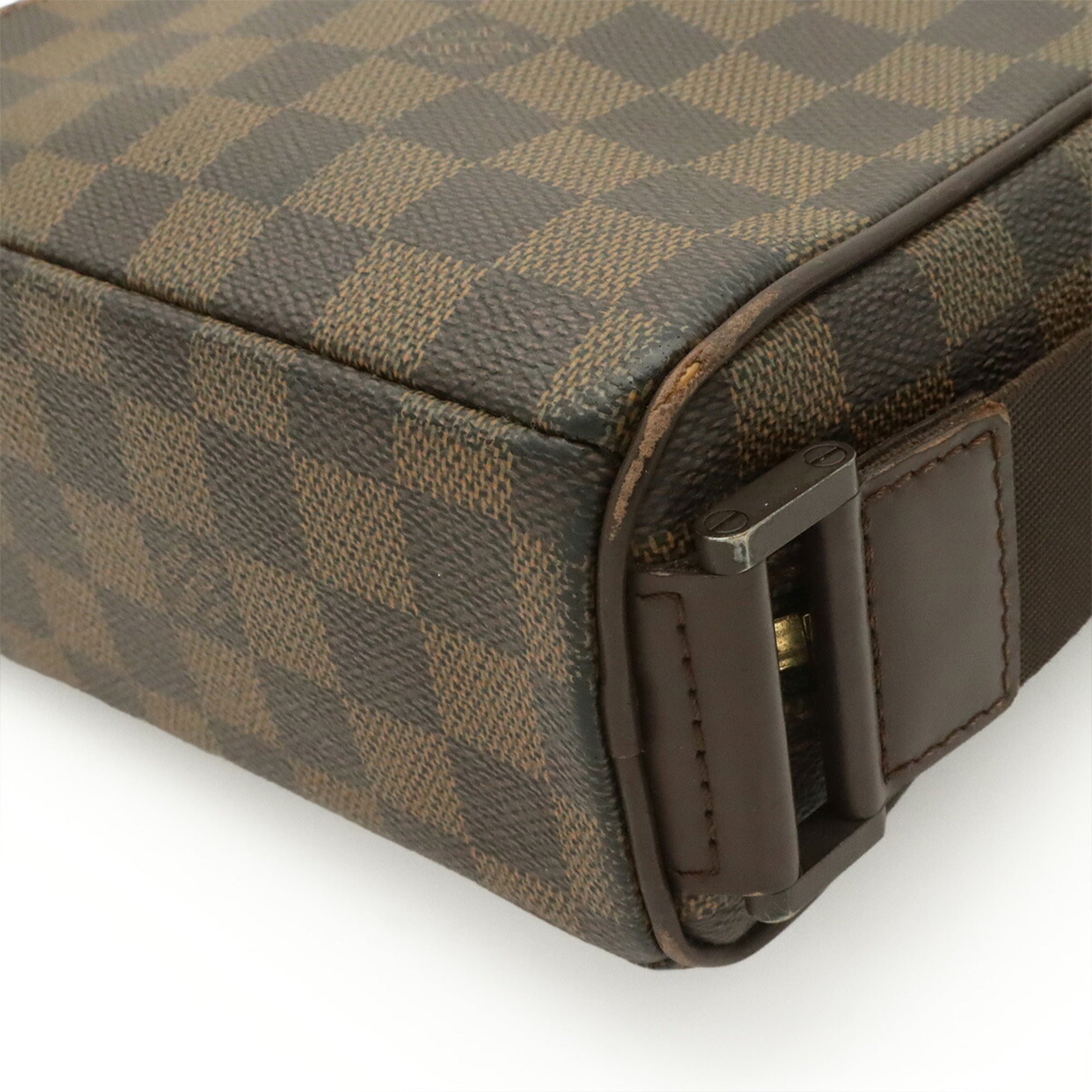 Louis Vuitton Brown Damier Canvas White Pvc Pochette Shoulder Bag (Pre-Owned)