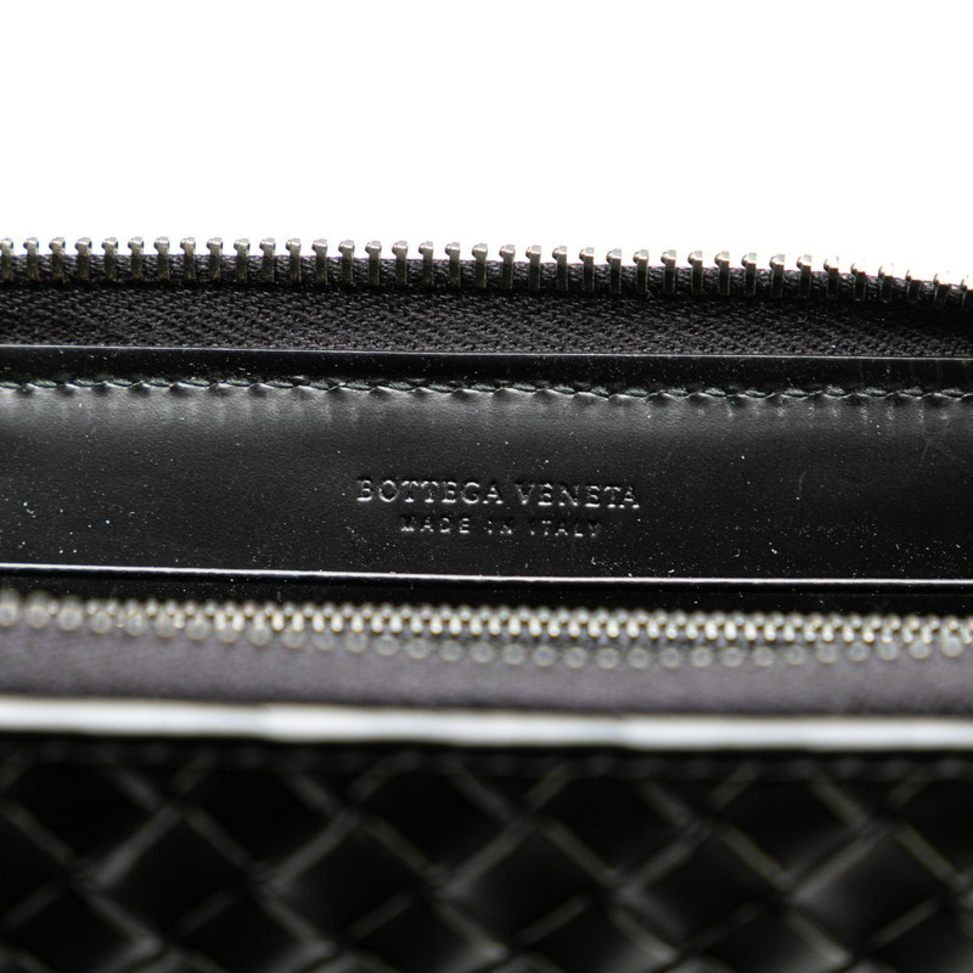 Bottega Veneta Black Leather Long Wallet (Bi-Fold) (Pre-Owned)