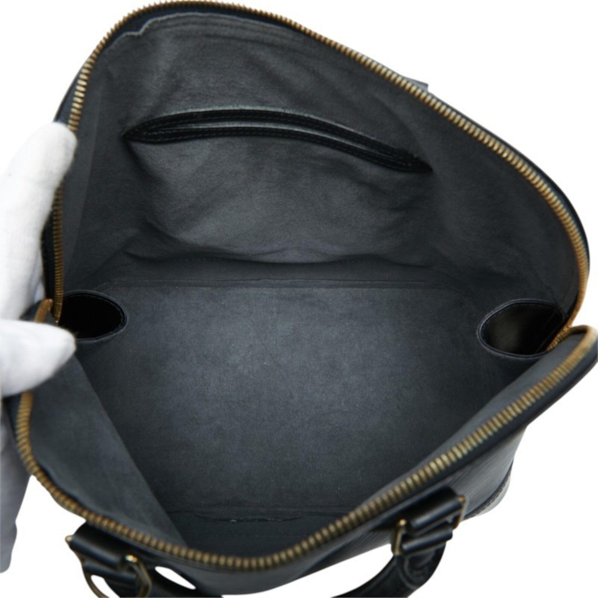 Louis Vuitton Black Noir Leather Handbag (Pre-Owned)