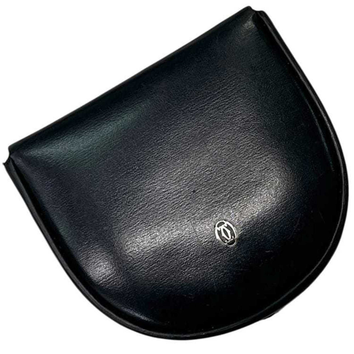 Cartier Black Leather Coin Purse/Coin Case (Pre-Owned)