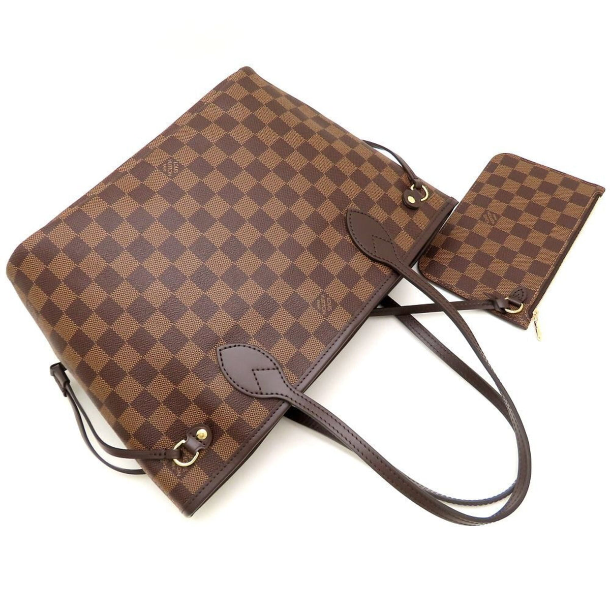 Louis Vuitton Ebene Damier Canvas Pouch Tote Bag (Pre-Owned)
