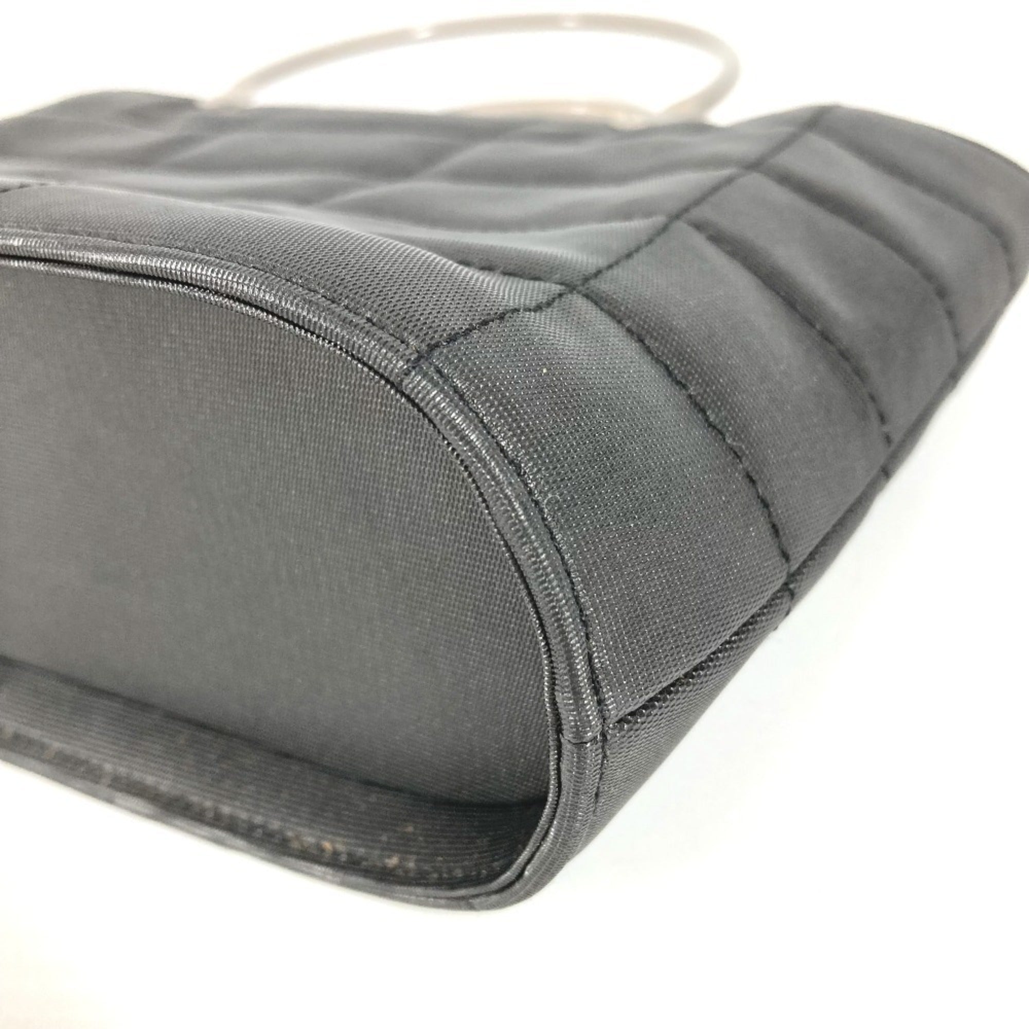 Chanel Chocolate Bar Gray Nylon Handbag Tote Bag (Pre-Owned)