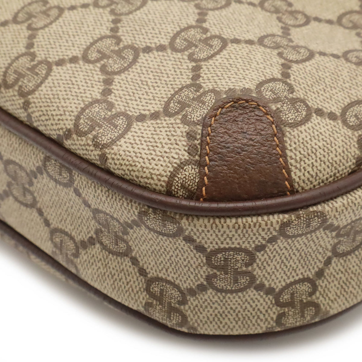 Gucci Beige Brown Brown Green Red Color Leather Pvc Pochette Shoulder Bag (Pre-Owned)