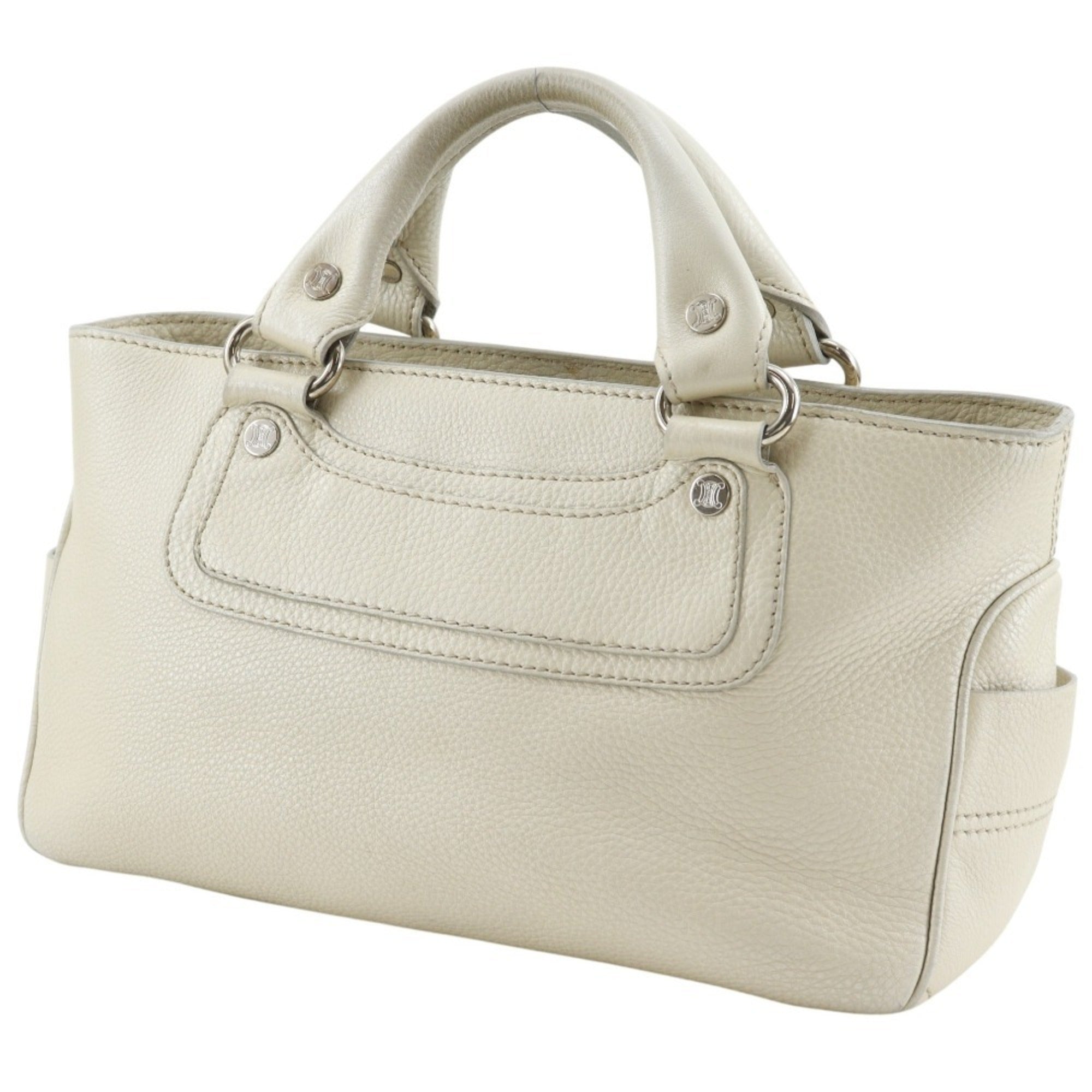 Celine Ivory Leather Handbag (Pre-Owned)