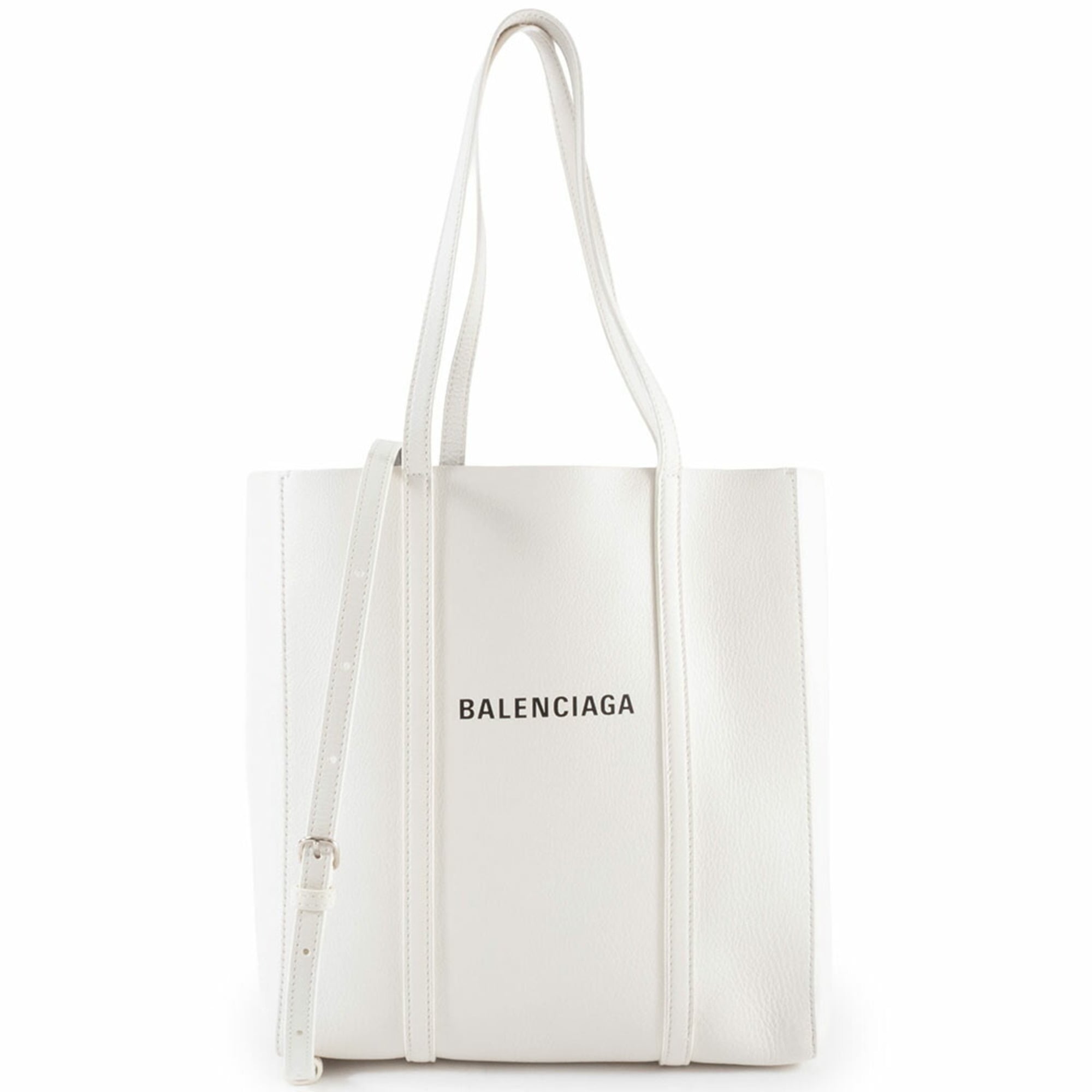 Balenciaga White Leather Shoulder Bag Tote Bag (Pre-Owned)