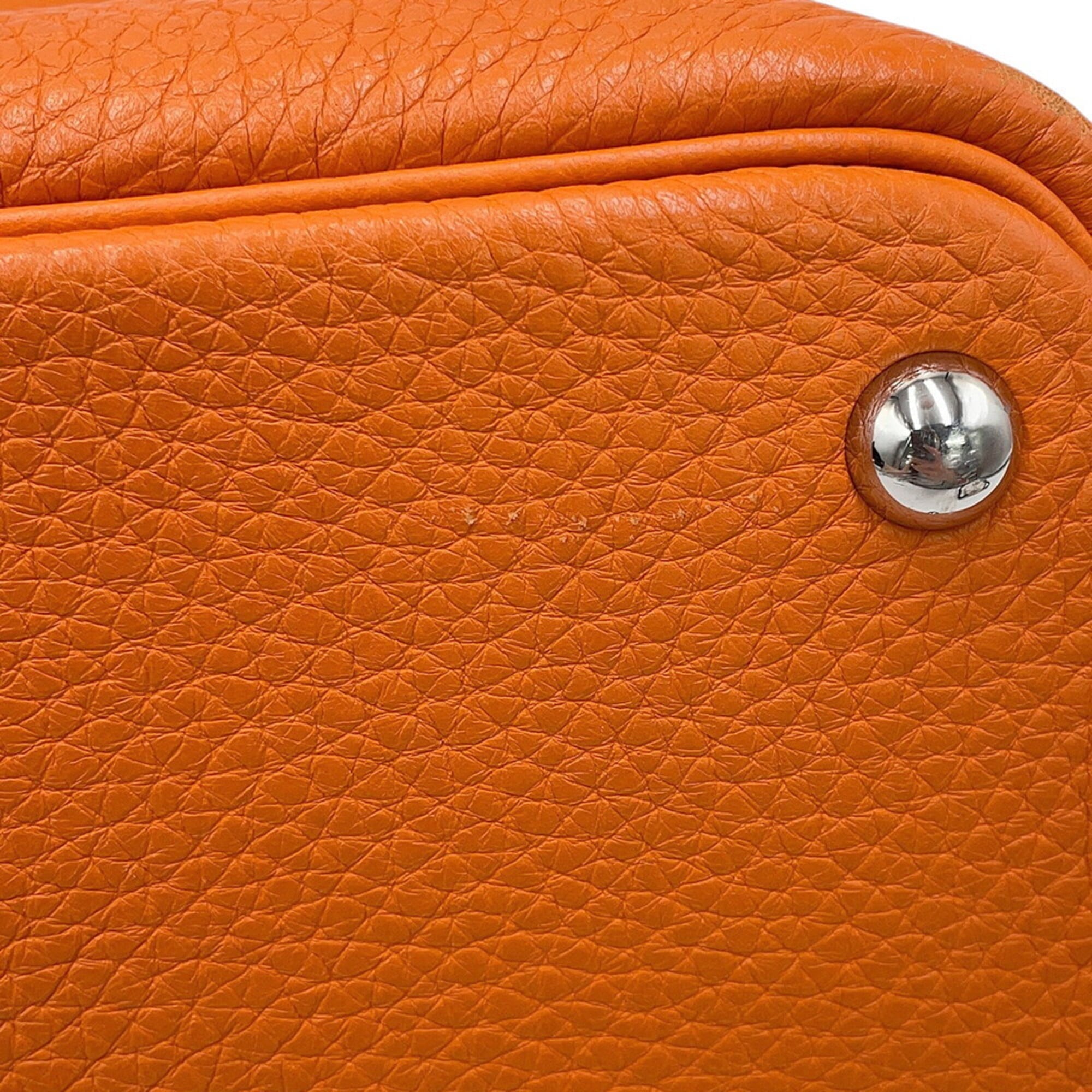 Hermes Bolide Orange Taurillon Clemence Leather Handbag Shoulder Bag (Pre-Owned)
