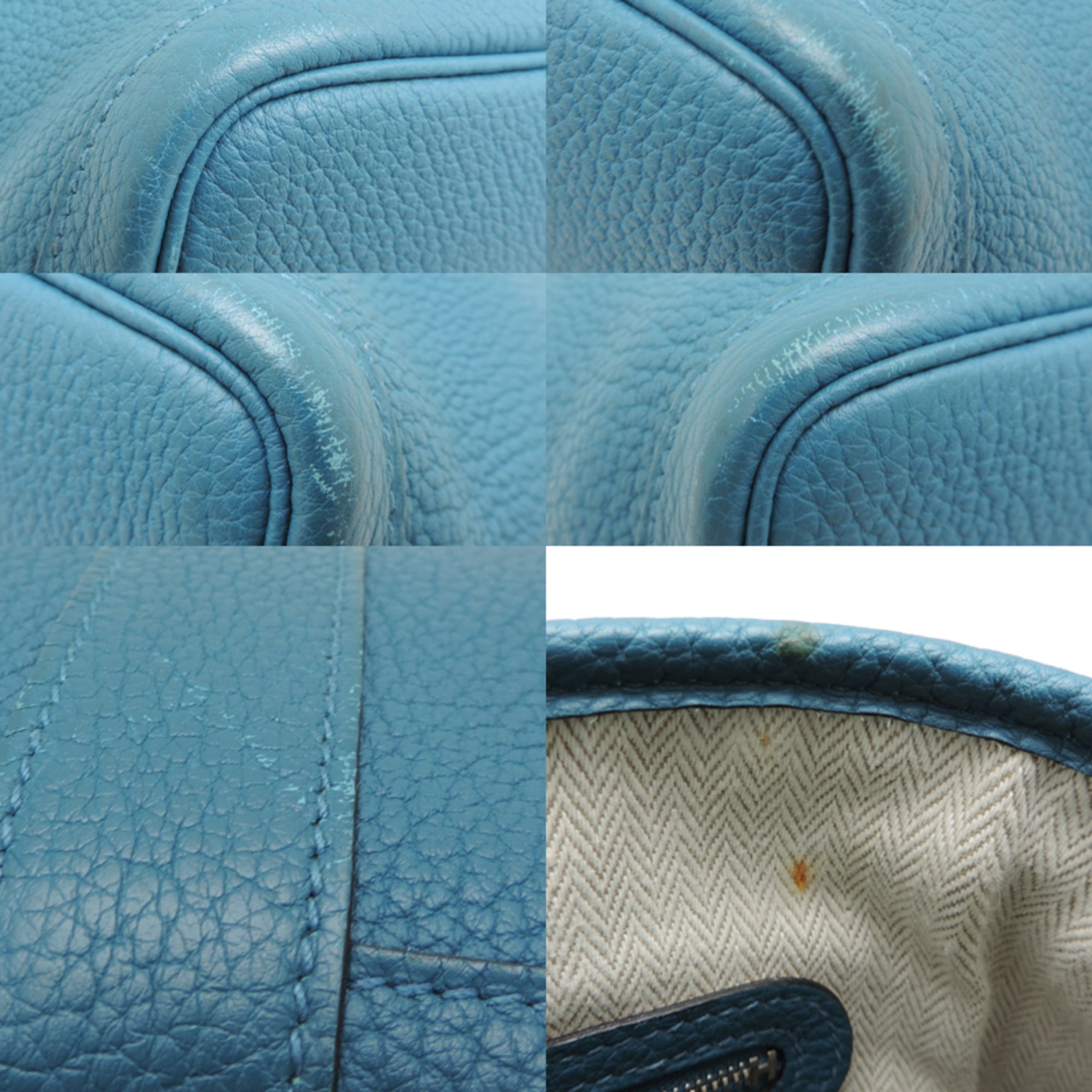 Hermes Cobalt Light Blue Negonda Leather Tote Bag (Pre-Owned)