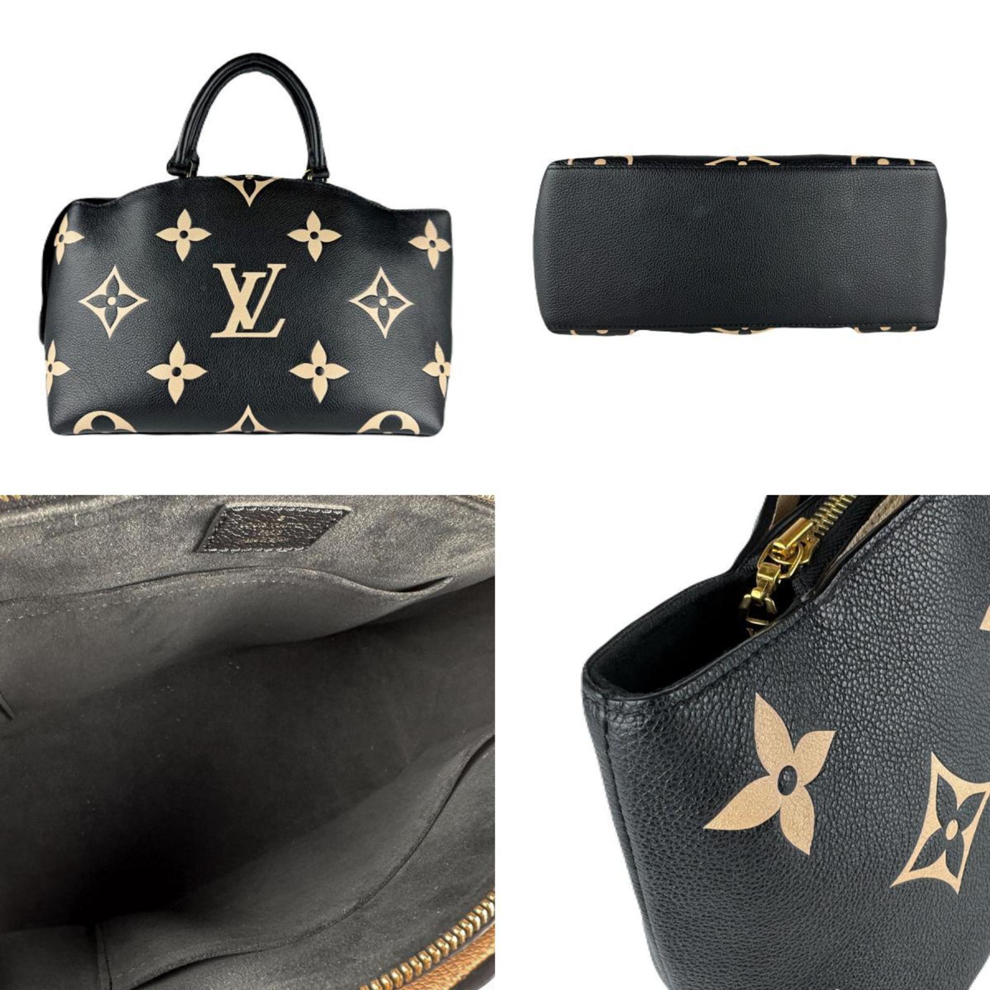 Louis Vuitton Beige Black Monogram Empreinte Handbag Shoulder Bag (Pre-Owned)