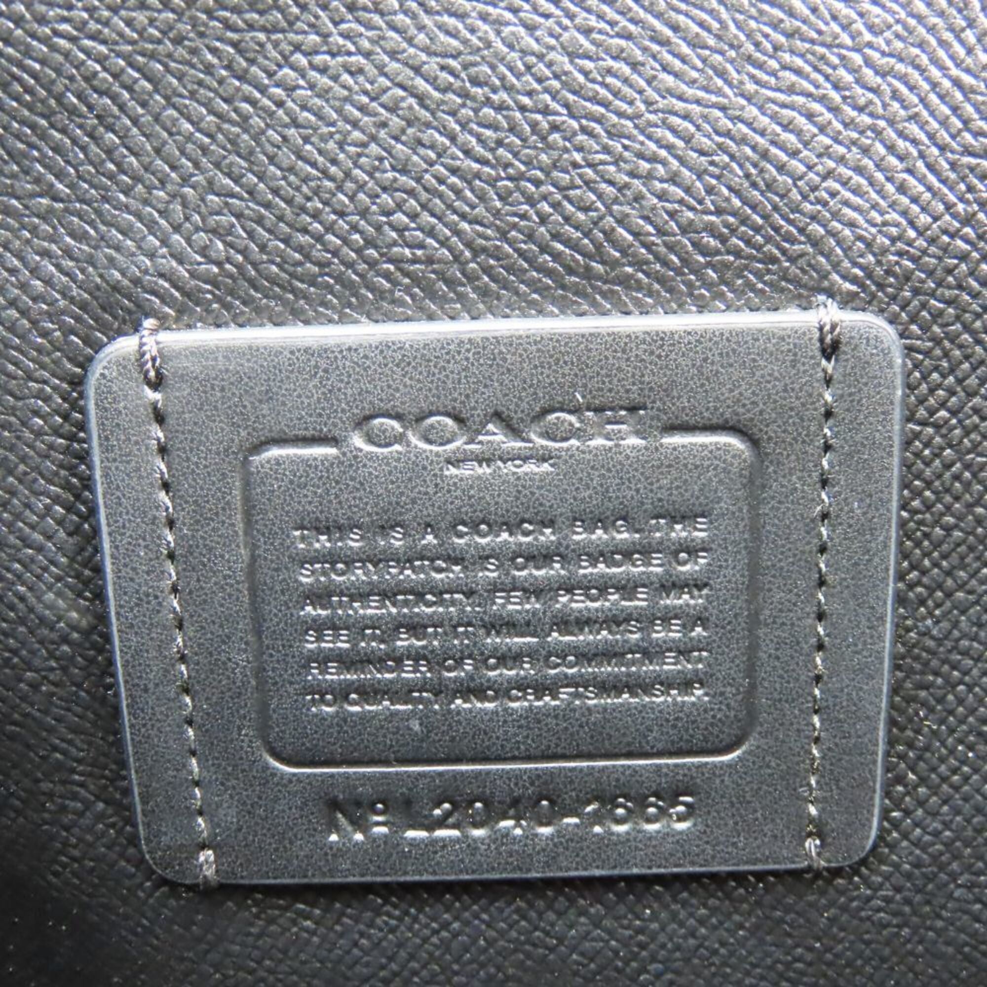 Coach Signature Black Brown Pvc Leather Tote Bag (Pre-Owned)