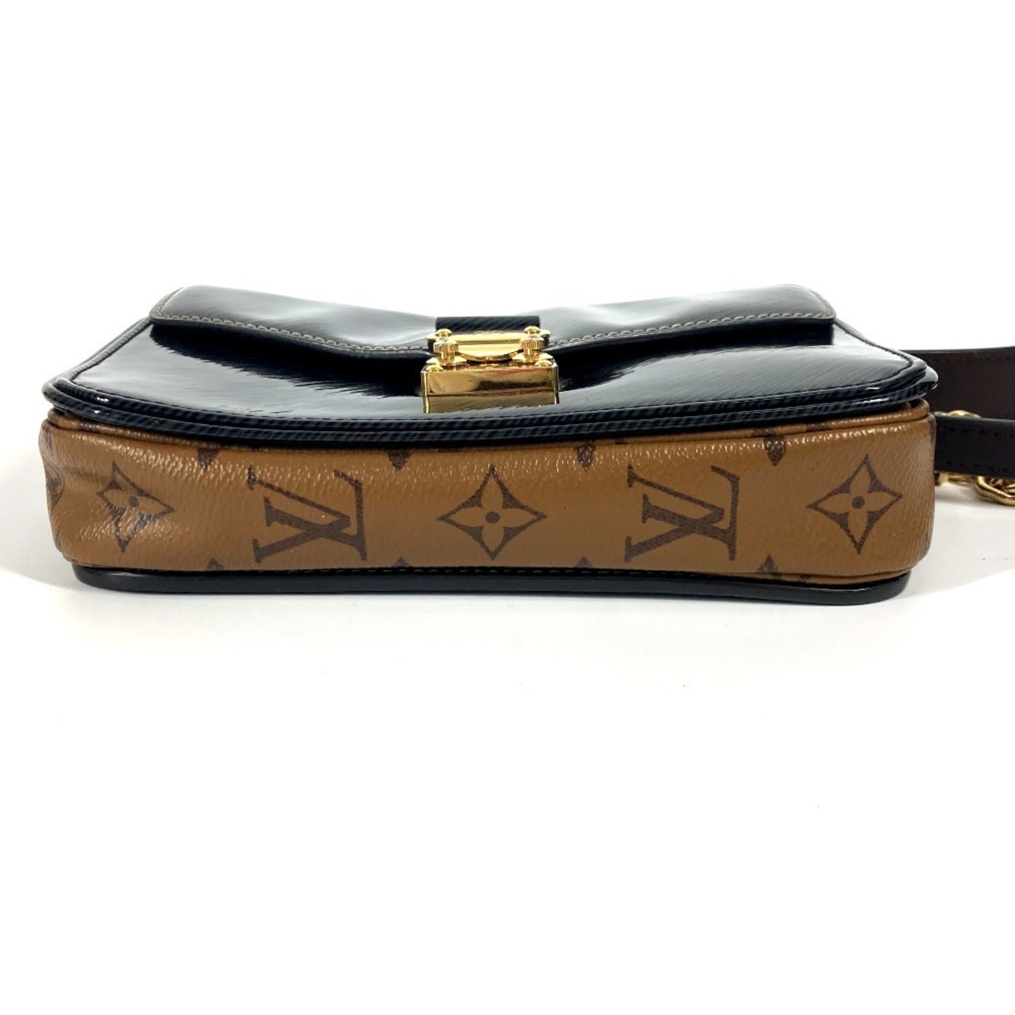 Louis Vuitton Monogram Reverse Black Brown Monogram Reverse Handbag Pochette Shoulder Bag (Pre-Owned)