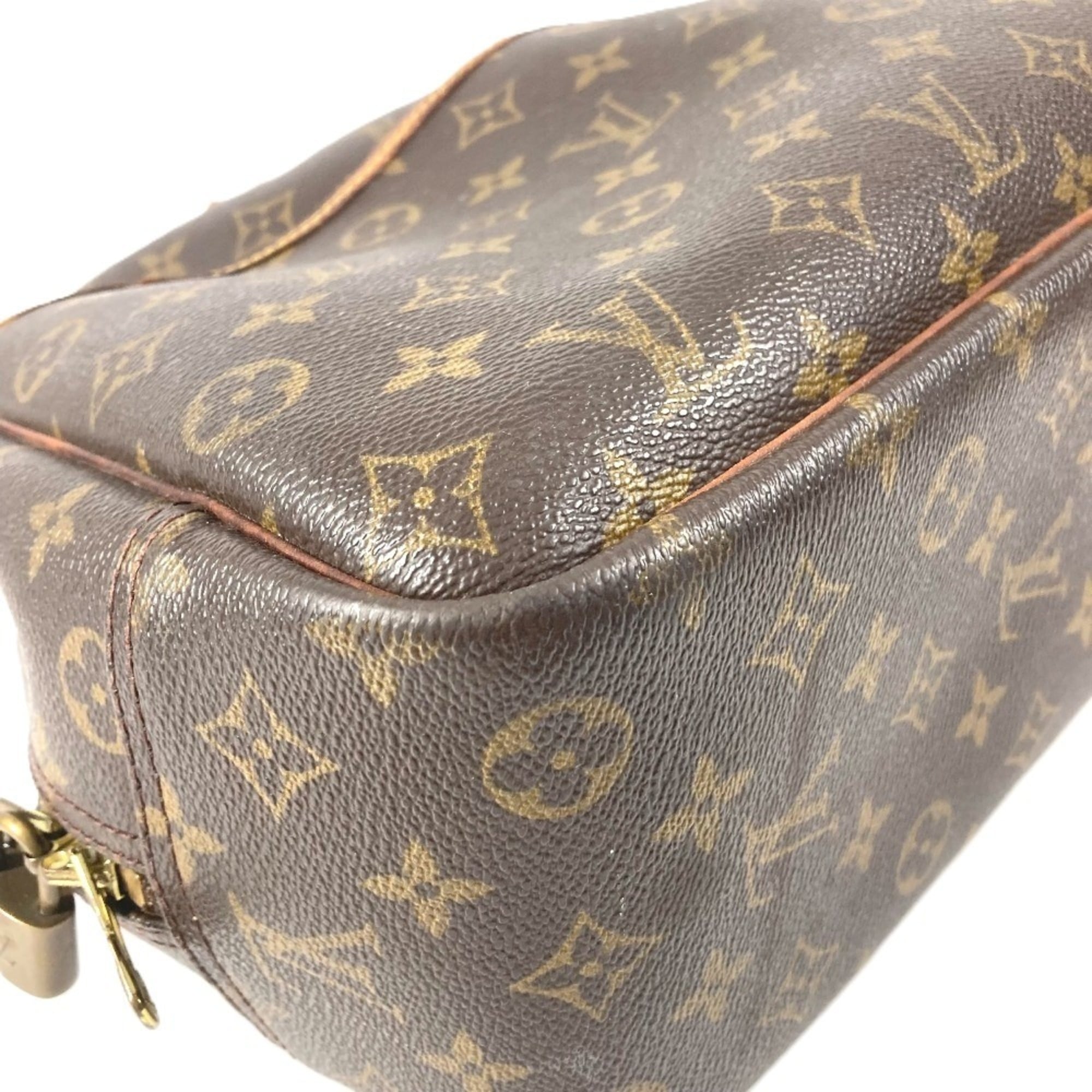 Louis Vuitton Brown Monogram Boston Bag Handbag Tote Bag (Pre-Owned)