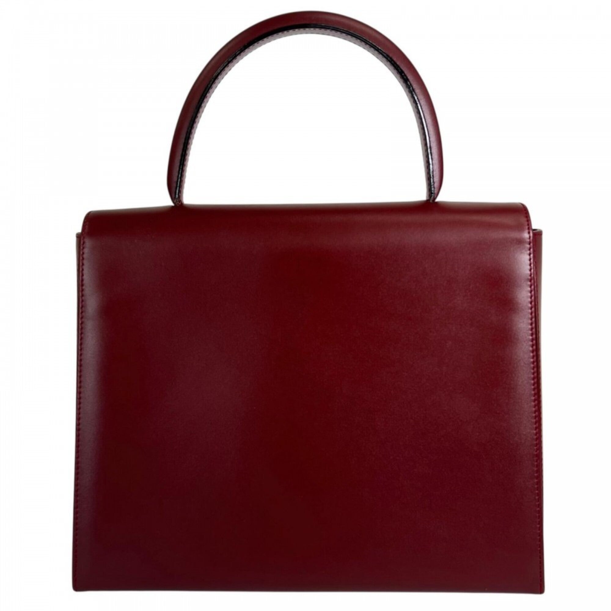 Cartier Bordeaux Leather Handbag (Pre-Owned)