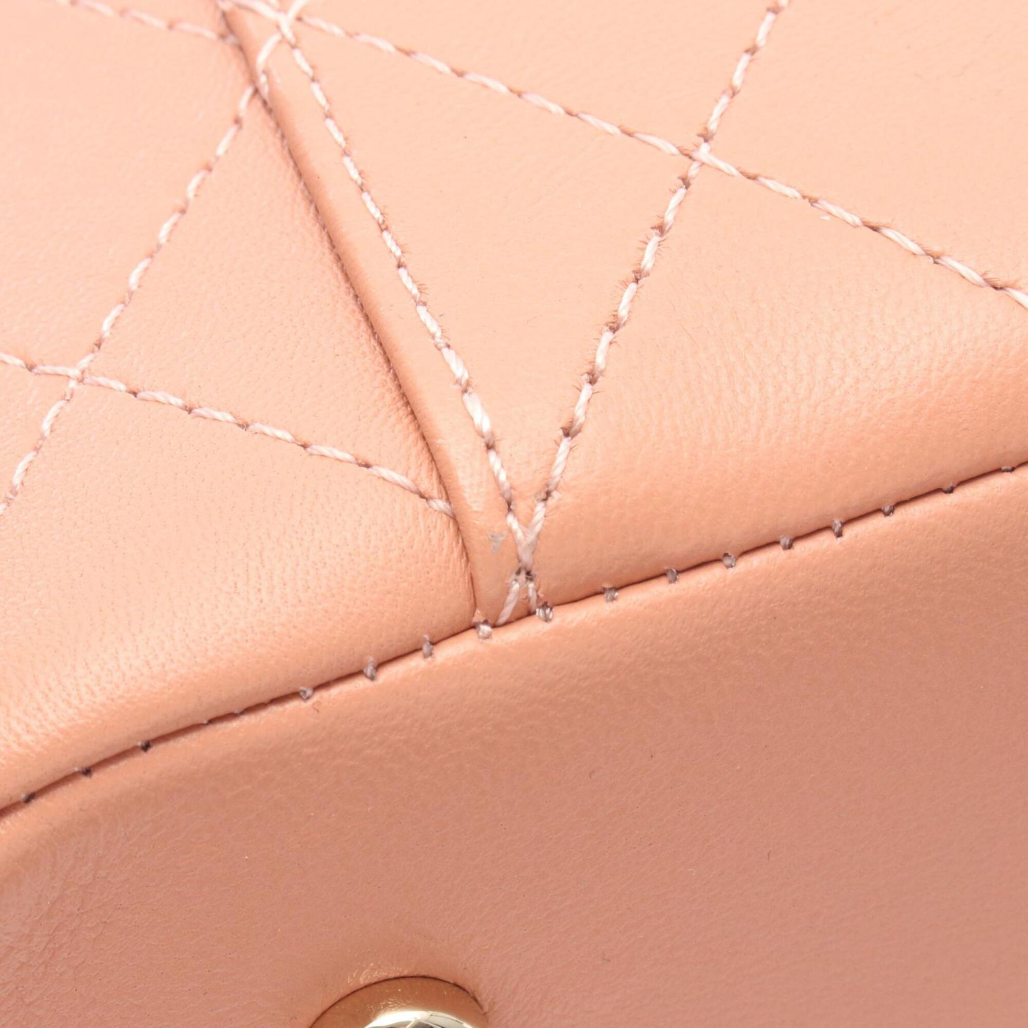 Chanel Matelasse Pink Leather Handbag Shoulder Bag (Pre-Owned)