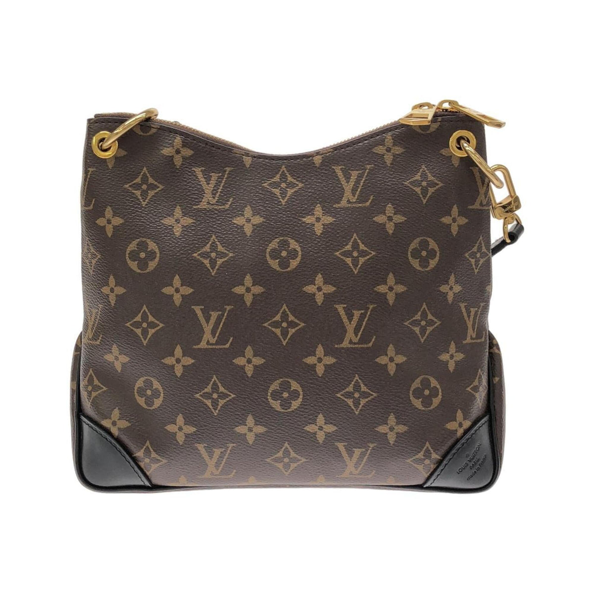 Louis Vuitton Black Marron Coated Canvas Shoulder Bag (Pre-Owned)