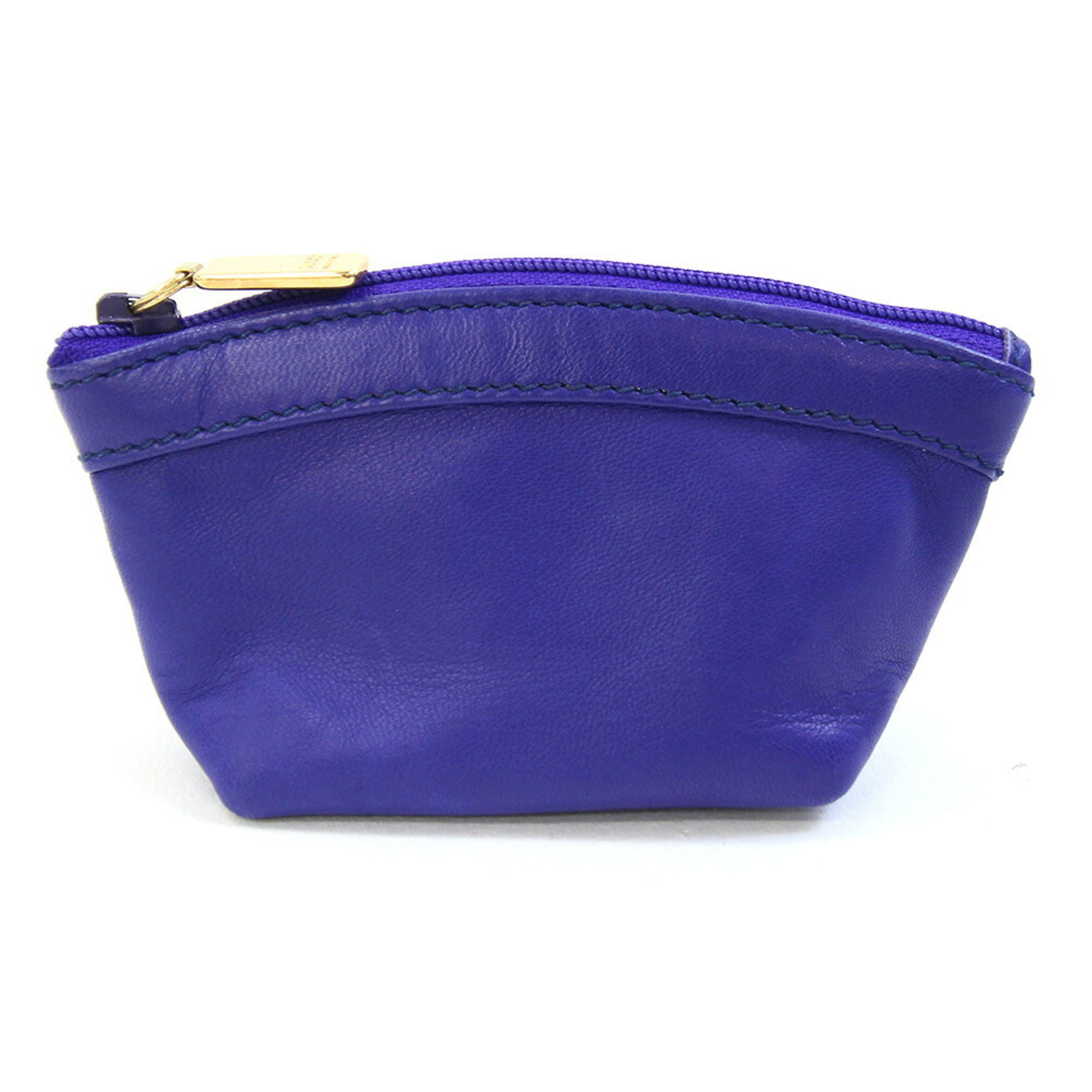 Gucci Blue Leather Coin Purse/Coin Case (Pre-Owned)