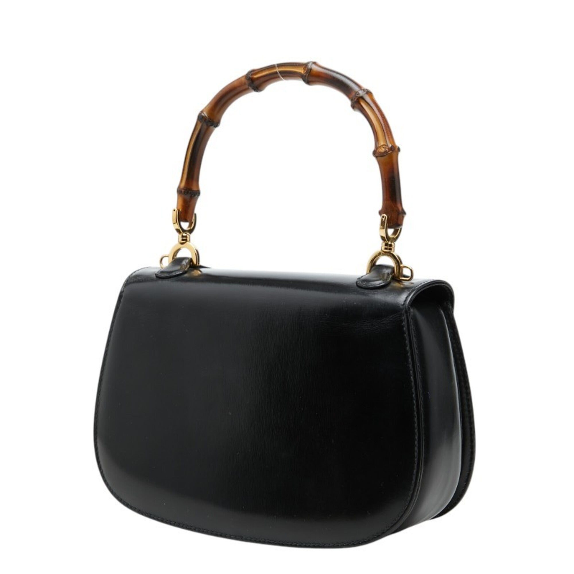 Gucci Black Leather Handbag Shoulder Bag (Pre-Owned)