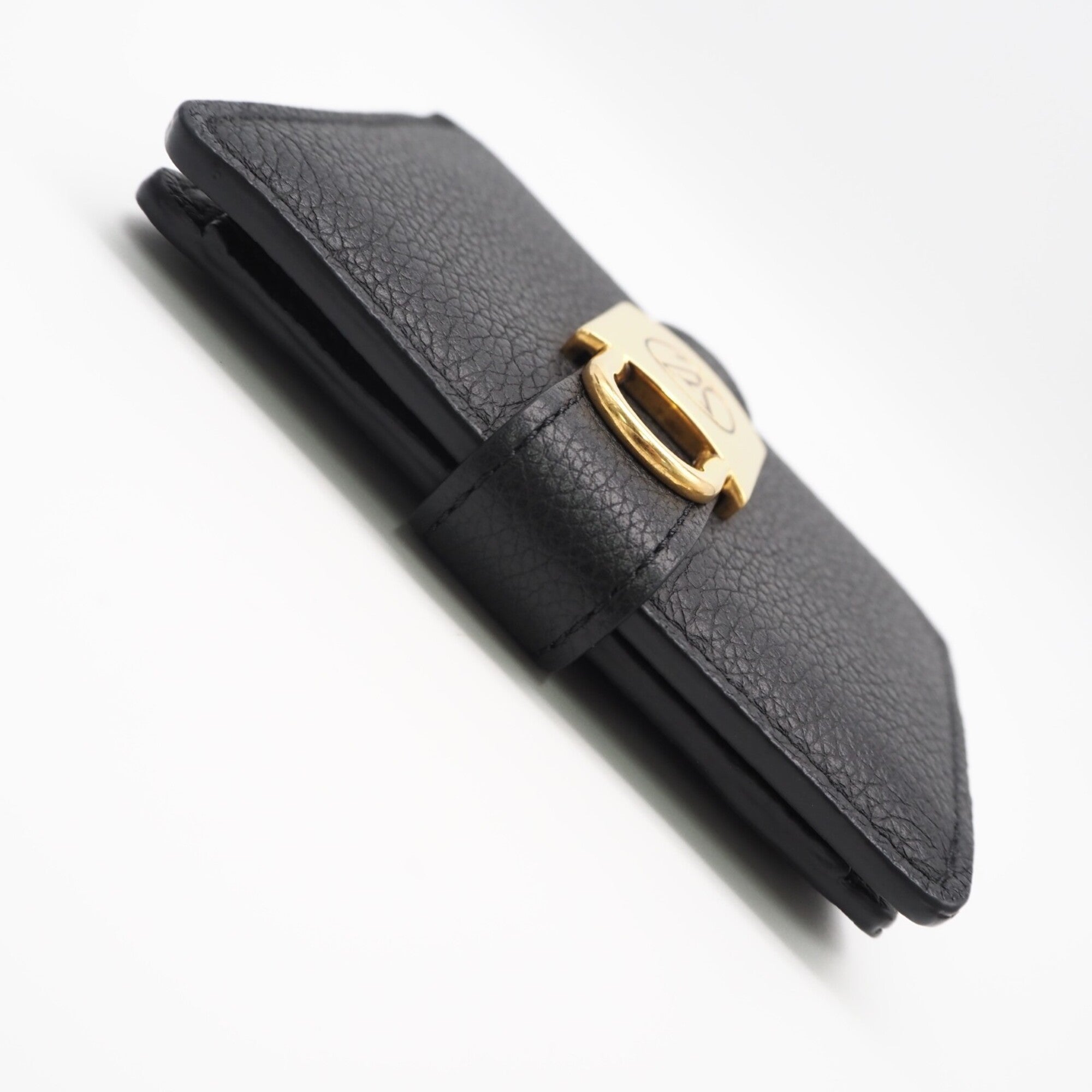 Louis Vuitton Black Leather Wallet (Bi-Fold) (Pre-Owned)
