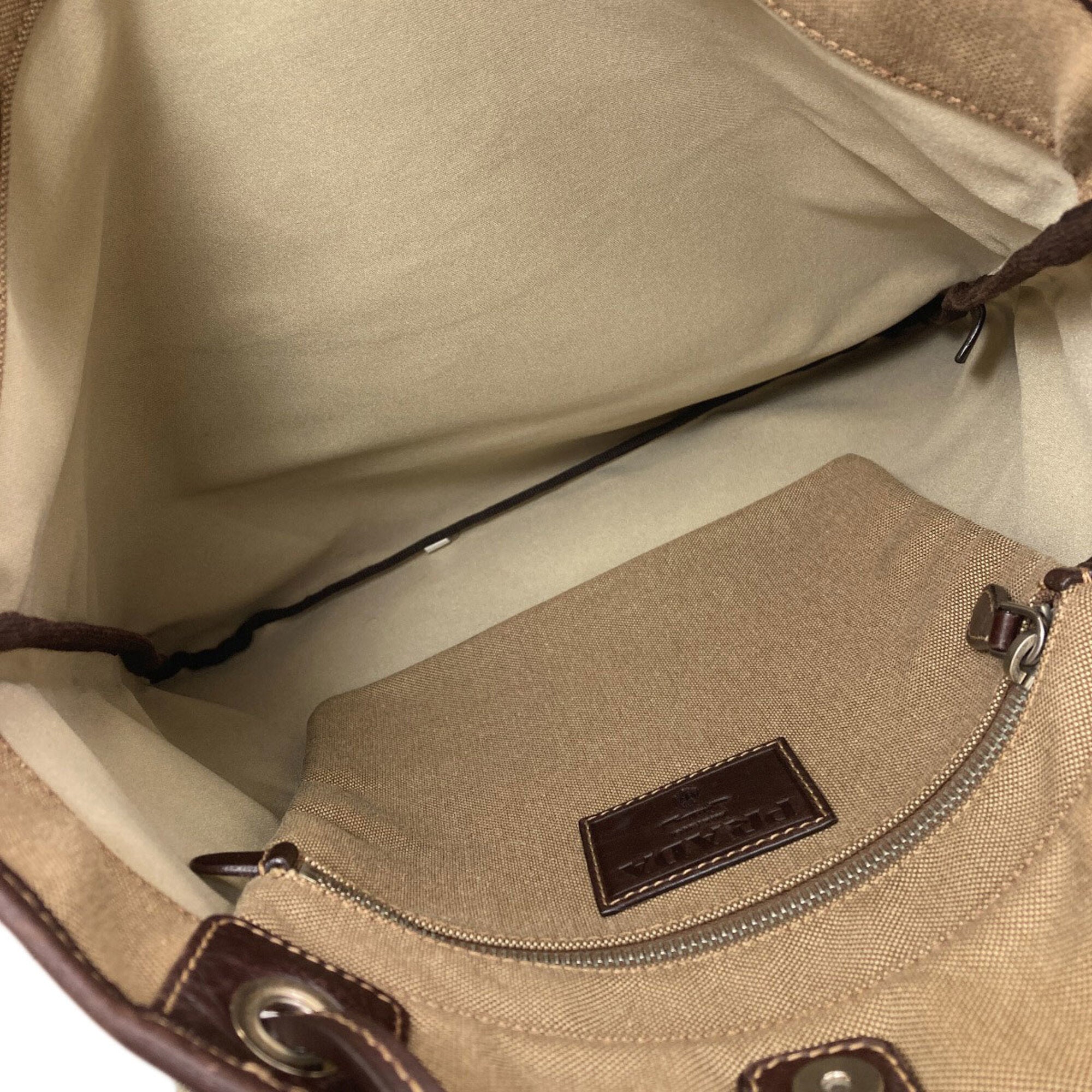 Prada Brown Canvas Tote Bag (Pre-Owned)