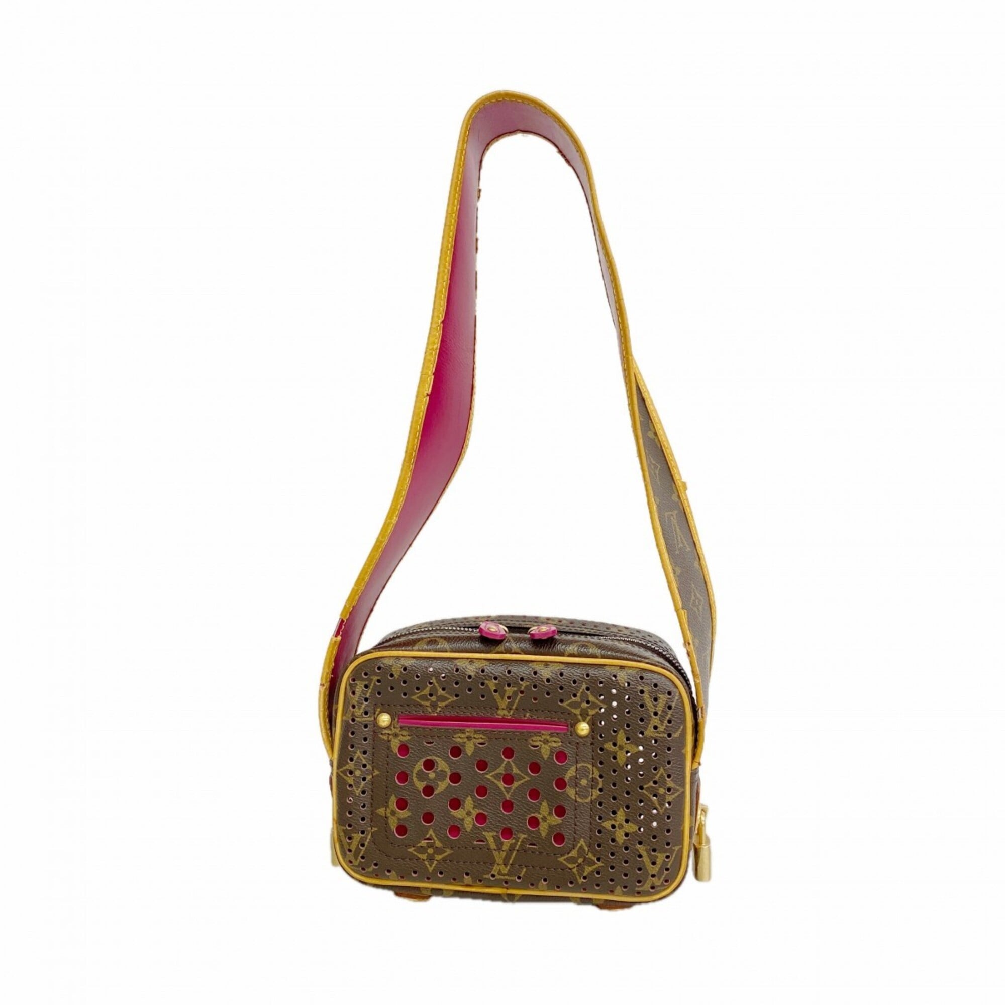 Louis Vuitton Brown Fuchsia Shoulder Bag (Pre-Owned)