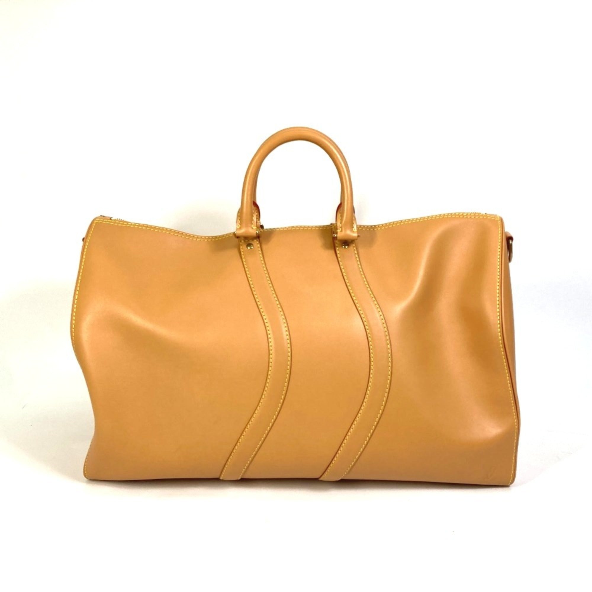 Louis Vuitton Beige Leather Boston Bag (Pre-Owned)