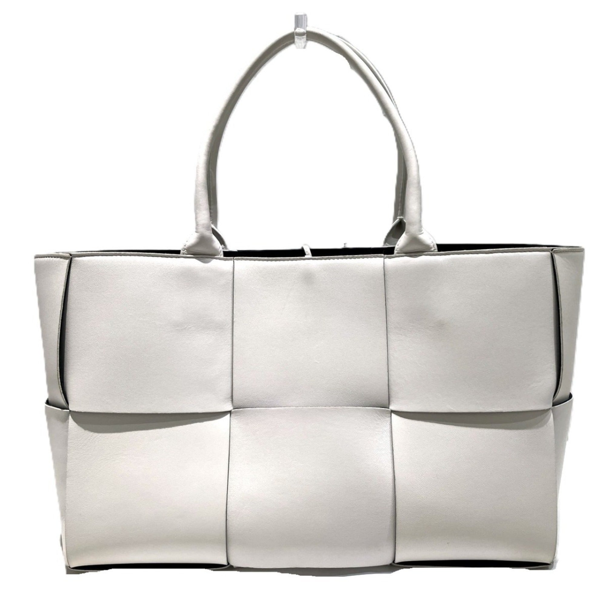 Bottega Veneta White Leather Tote Bag (Pre-Owned)