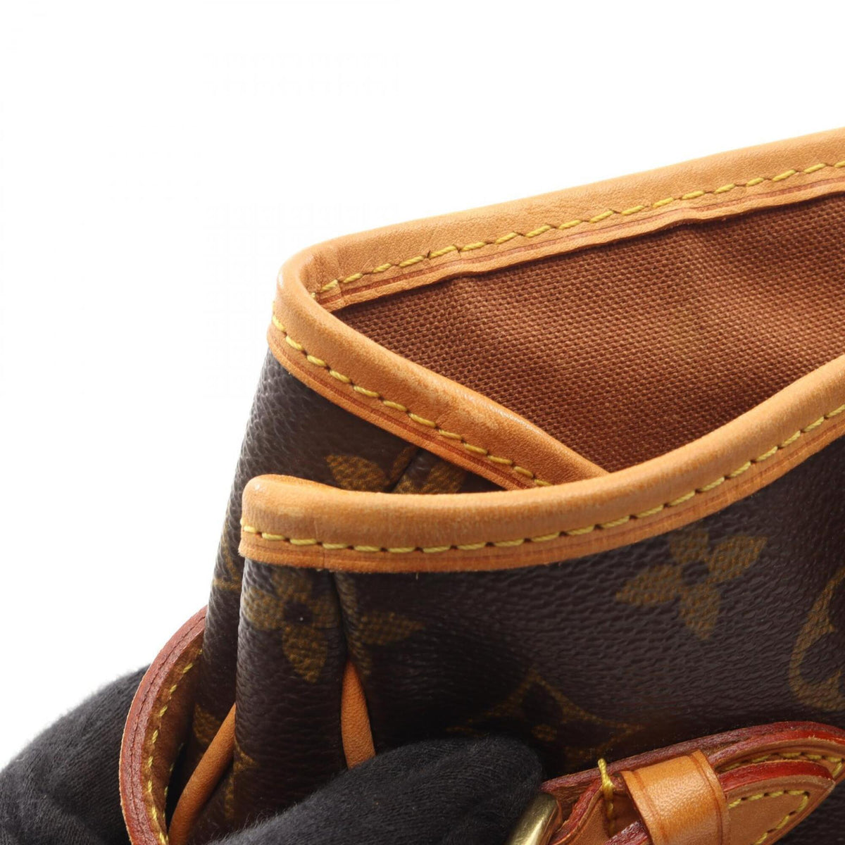 Louis Vuitton Brown Monogram Coated Canvas Leather Handbag Shoulder Bag (Pre-Owned)
