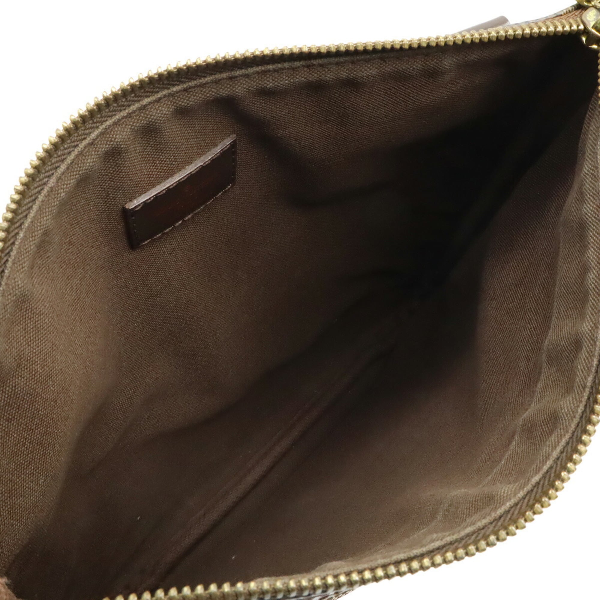 Louis Vuitton Brown Pvc Coated Canvas Pochette Shoulder Bag (Pre-Owned)